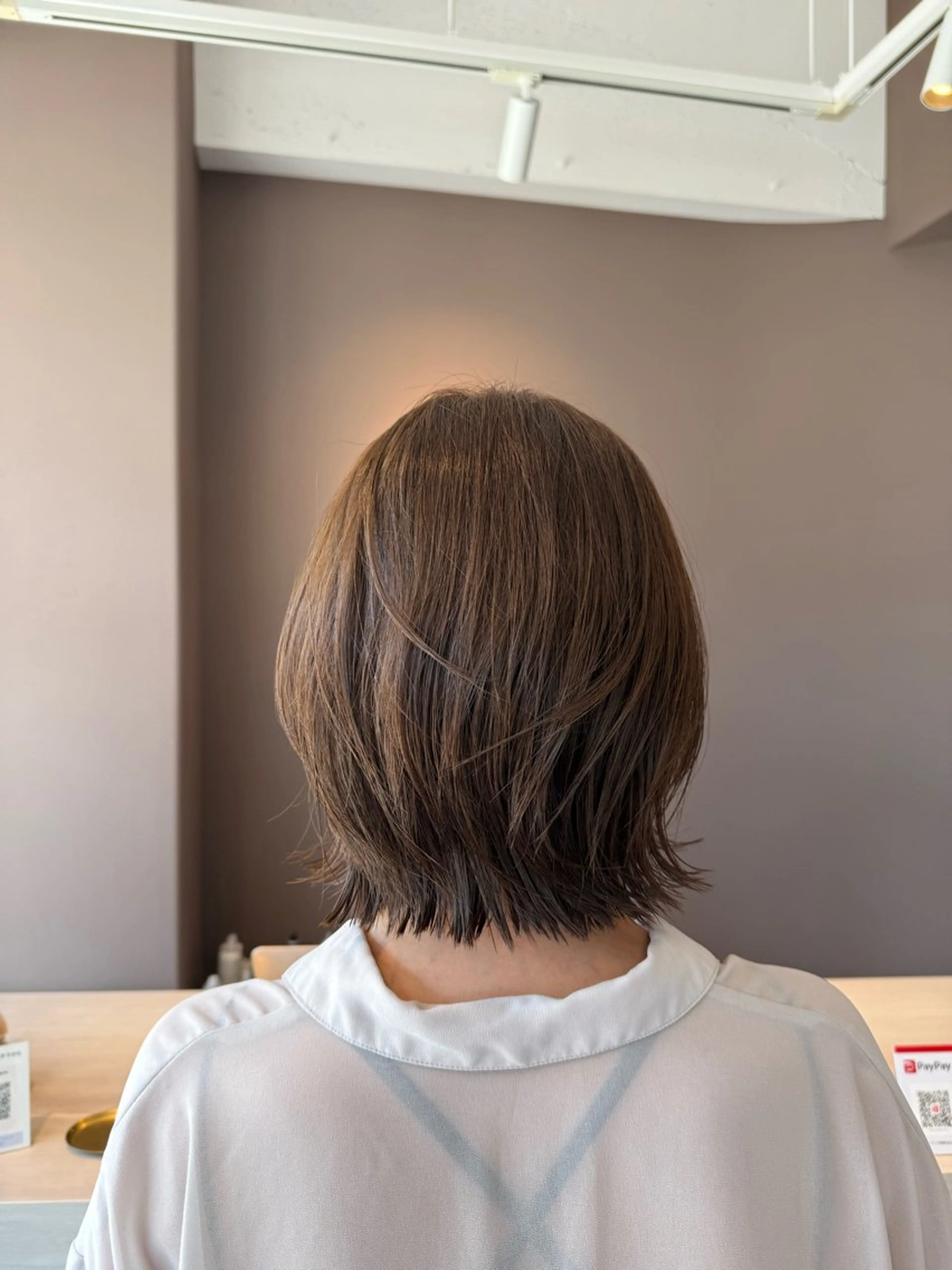 ミディアム カット ヘアカラー トリートメント Lien.テラダ 各務原スタイリストのヘアスタイル