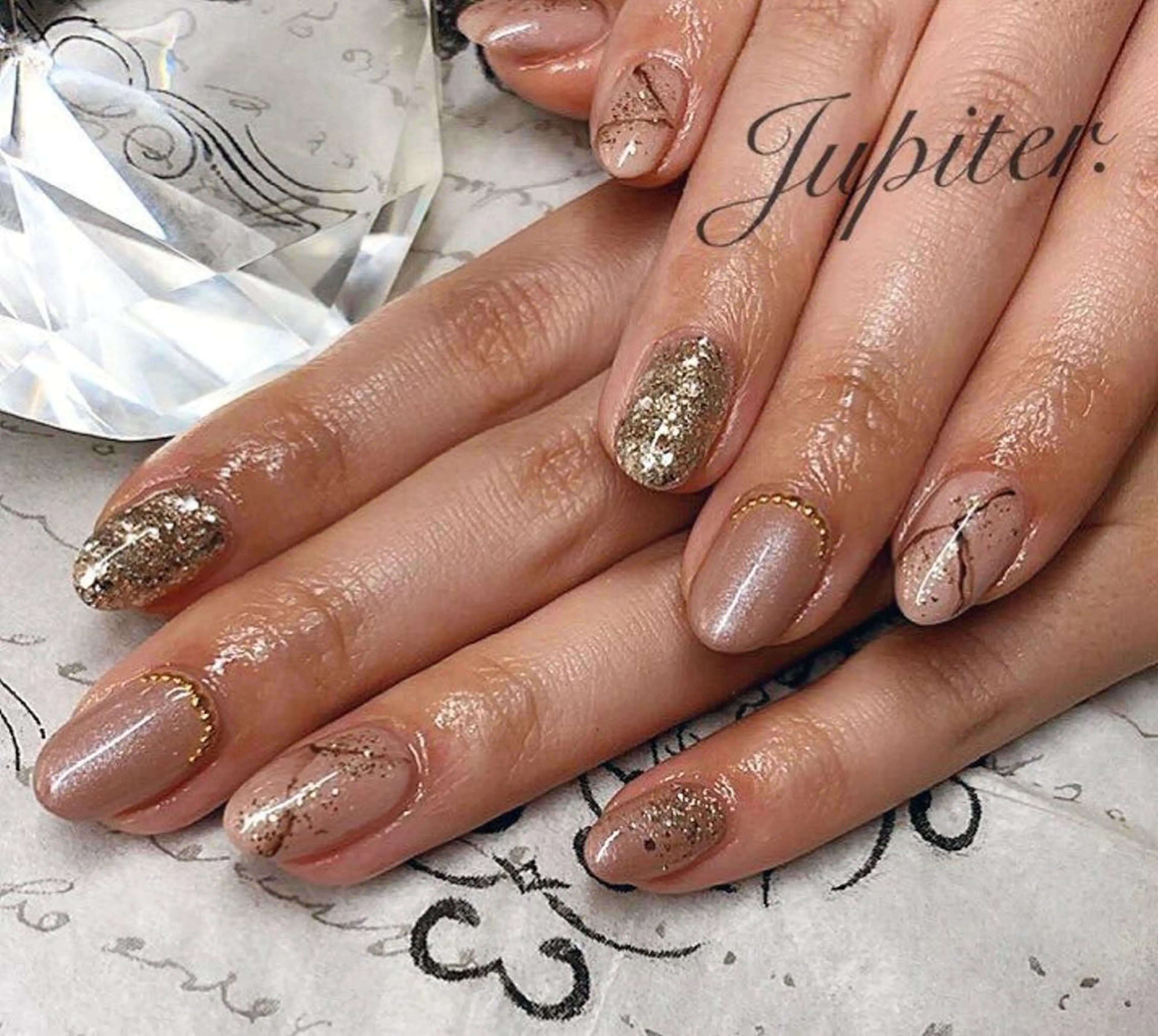 ネイル 大理石ネイル(マーブル) ハンドネイル Jupiter .のネイルデザイン