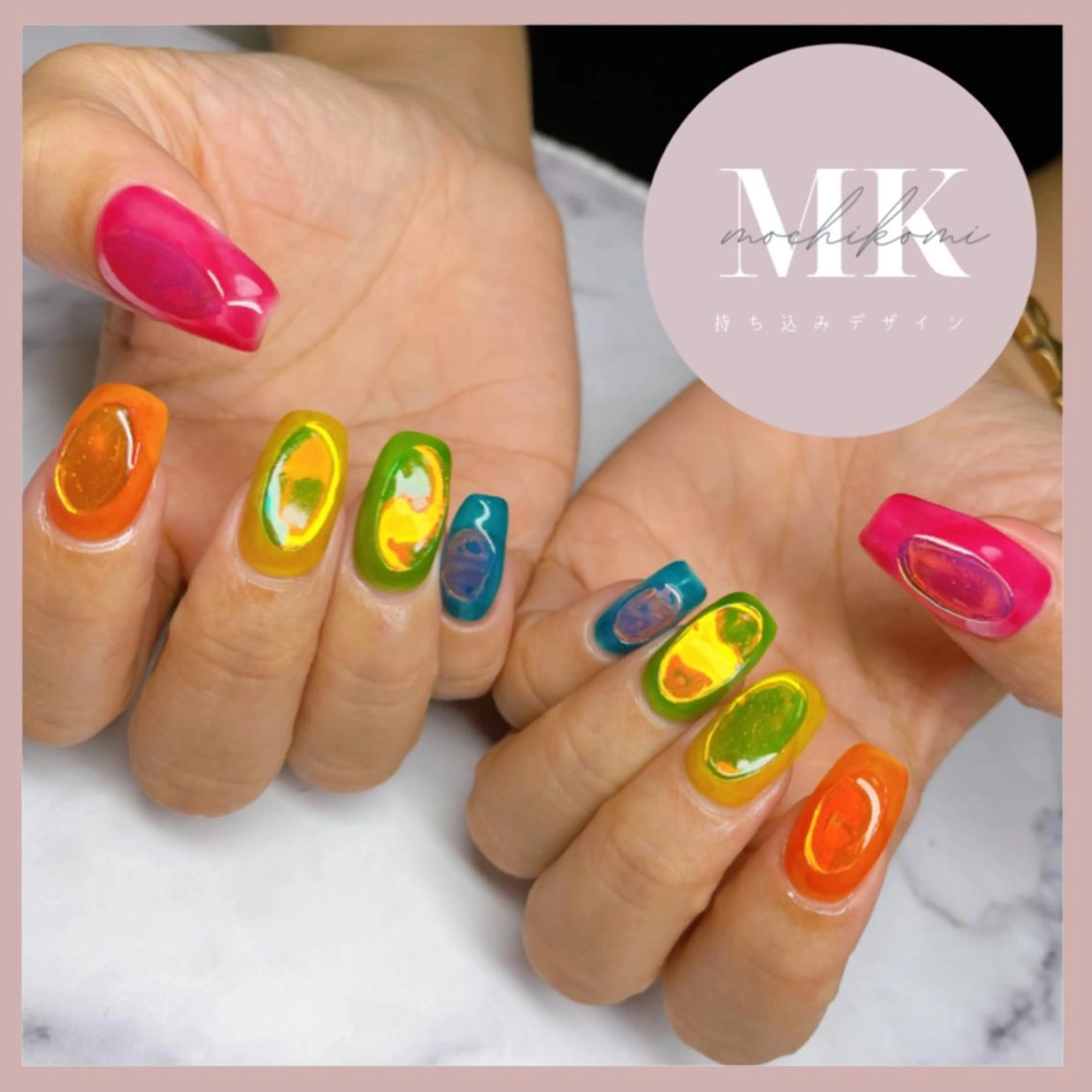 ネイル 氷ネイル・うるうるネイル Nailsalon Caiseのネイルデザイン