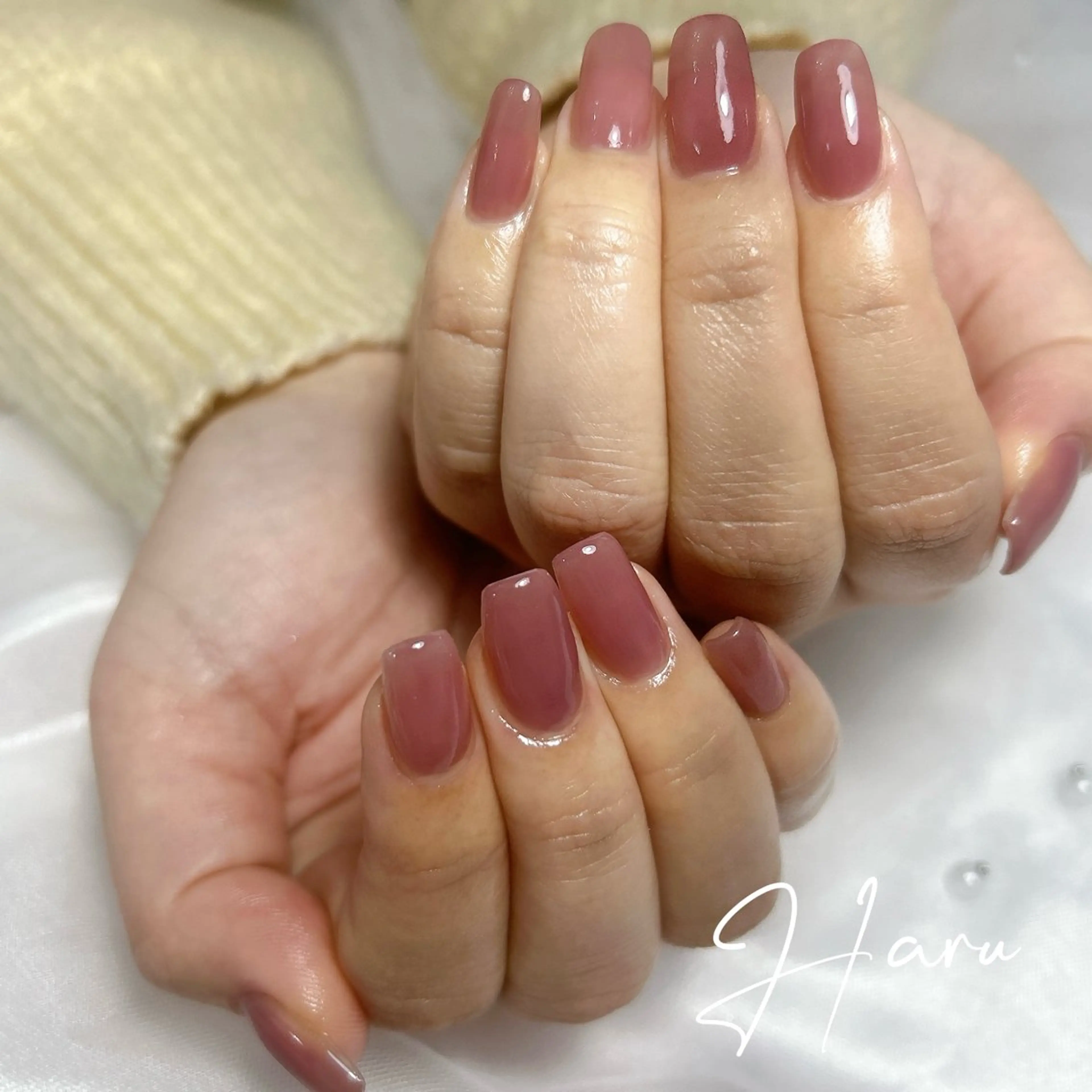 【再来】ワンカラーorラメグラデの写真