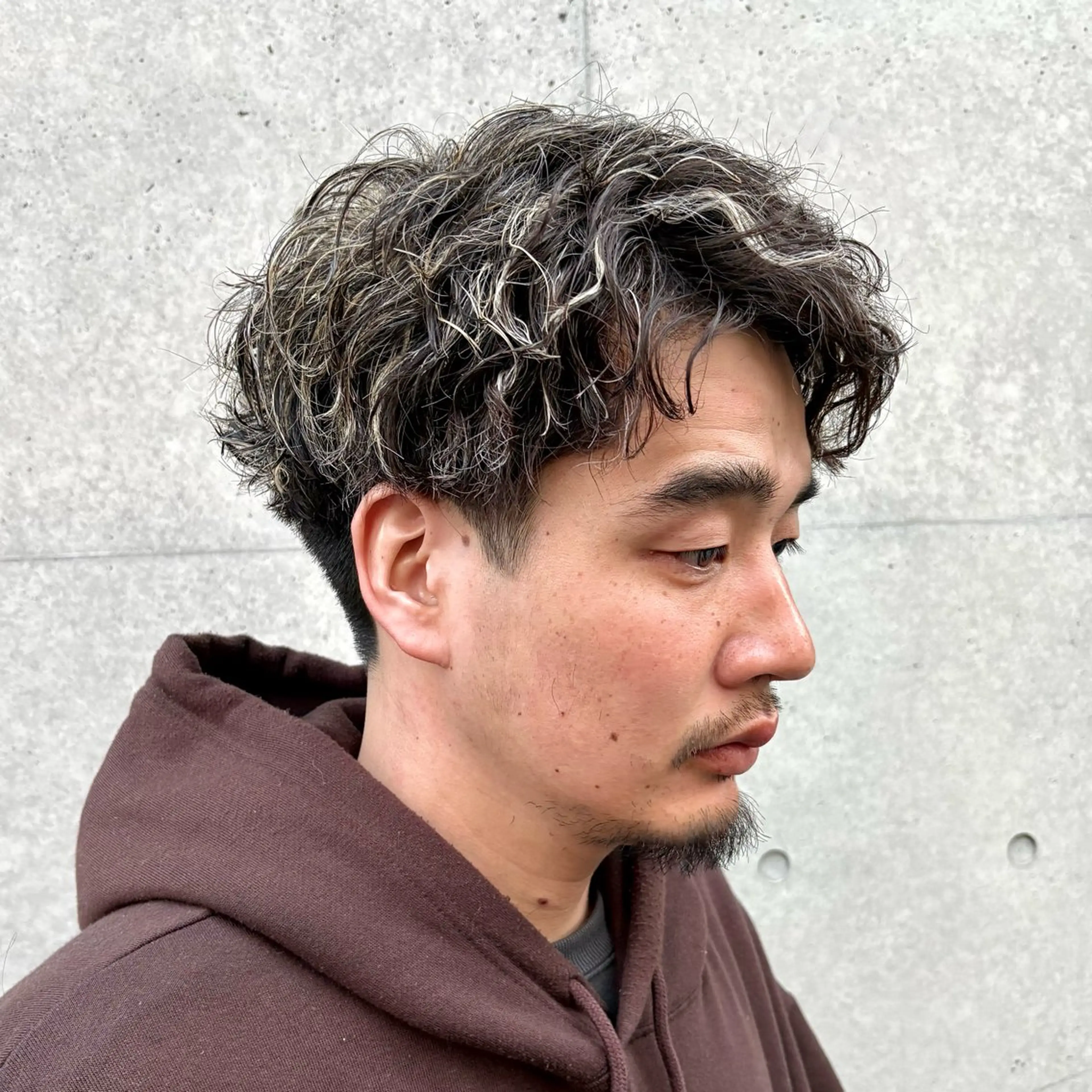 【メンズ限定】カット+ハイライト🌓+パーマ🌀+ウルトラファインバブル🫧の写真