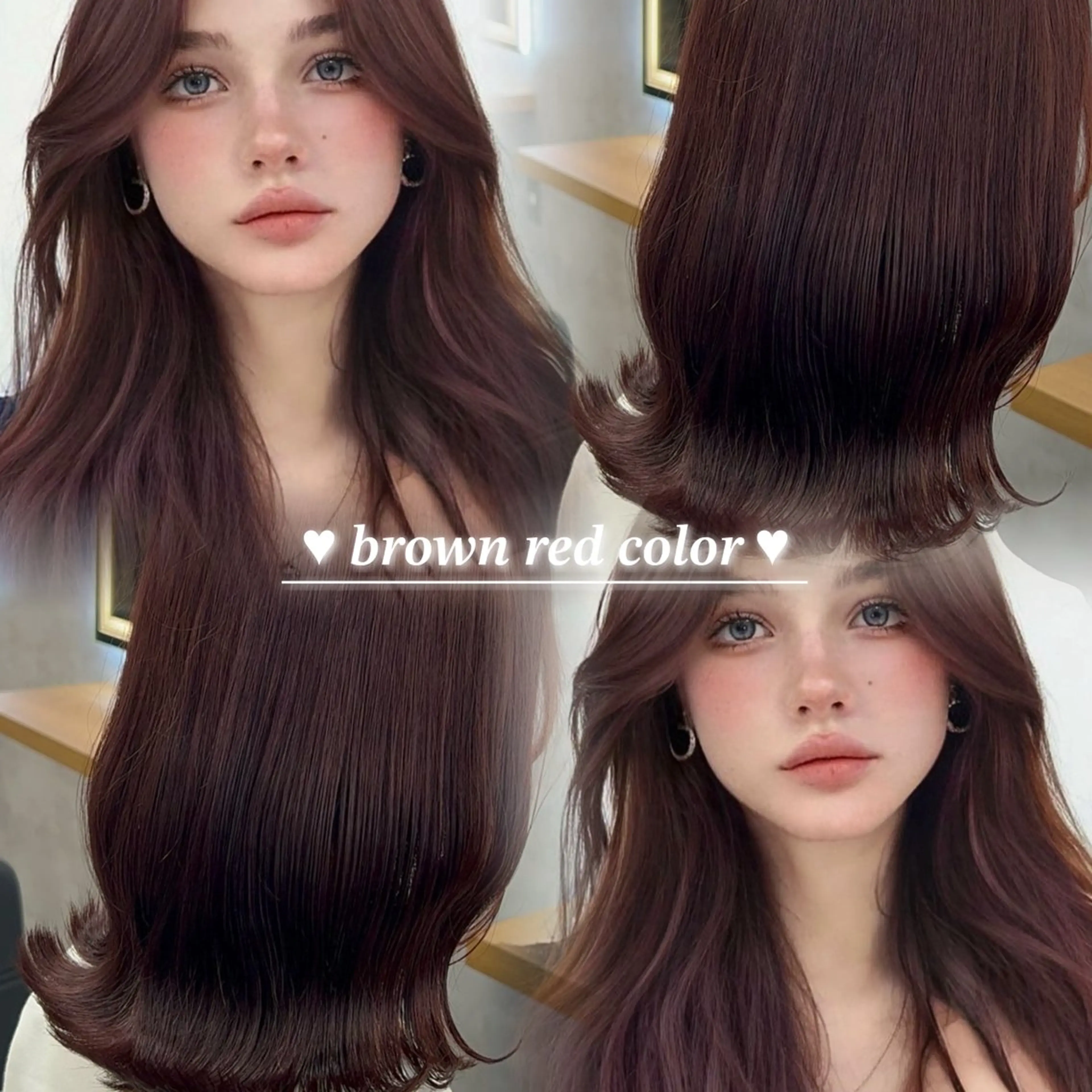 ロング カラー ブラウンカラー レッドカラー 淡色/ワンホンヘア 🤍MINORIのヘアスタイル