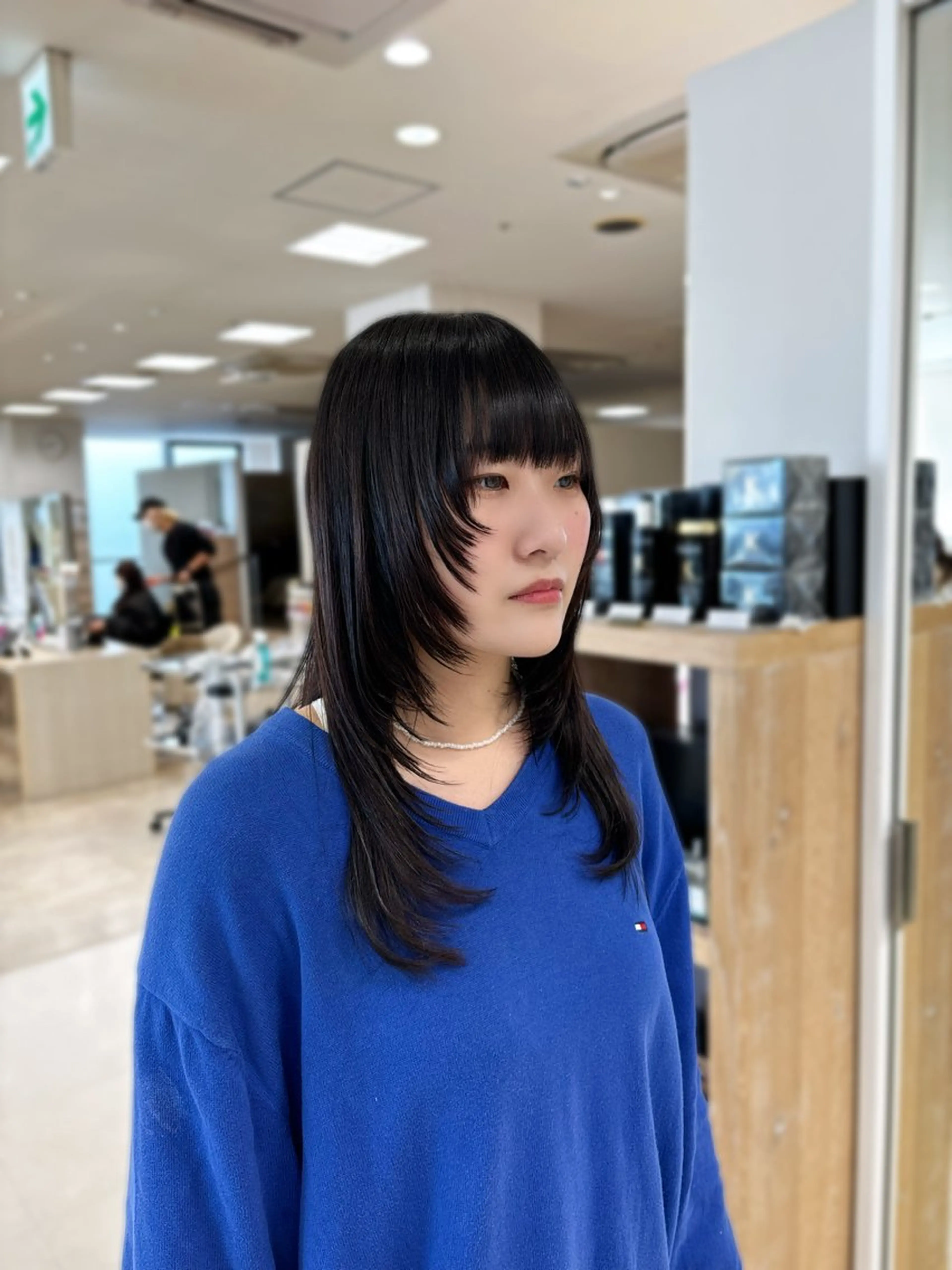 セミロング カット 推し活/韓国/ブリー チカラーminamiのヘアスタイル