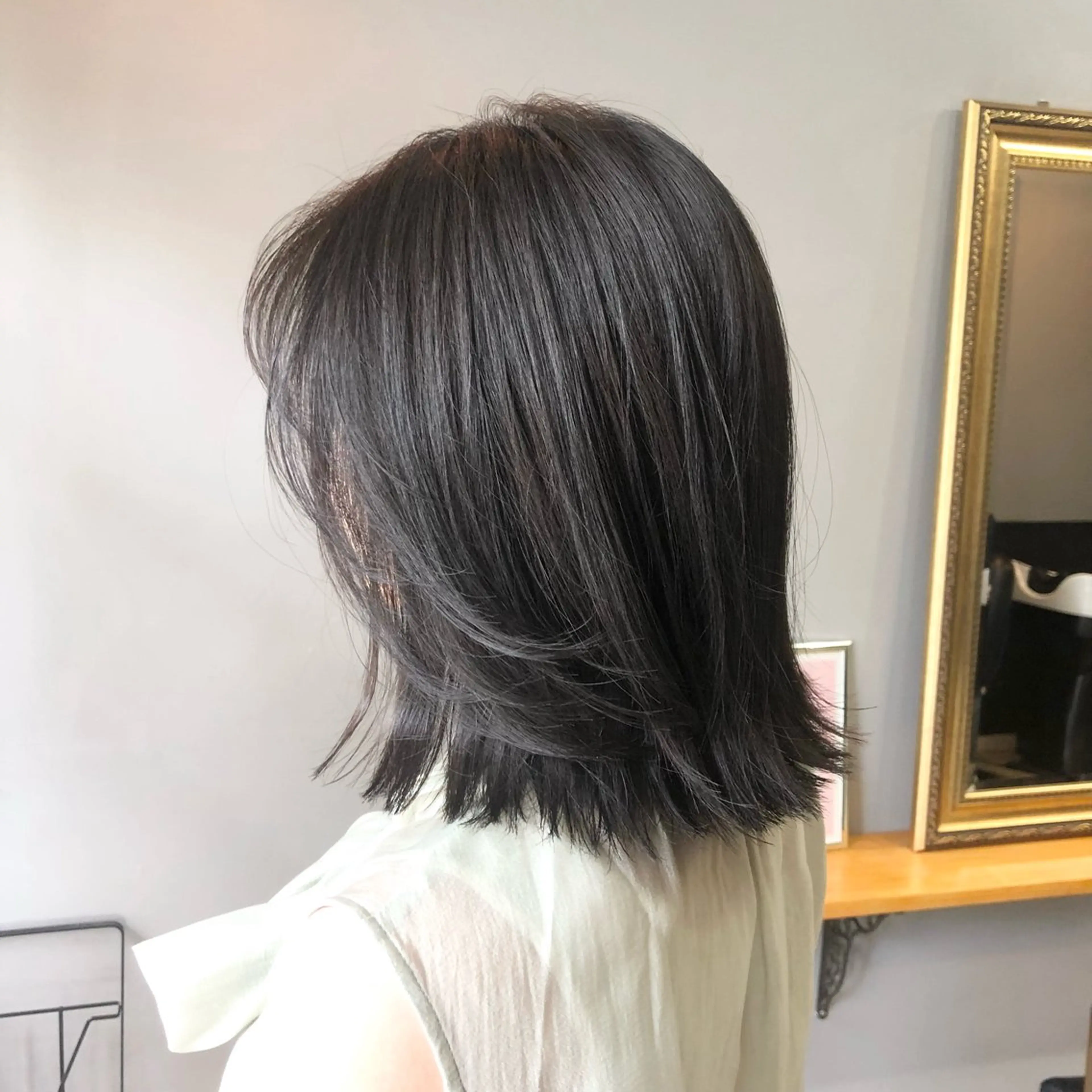 ミディアム カラー 渡辺俊介 暗髪カラー /美髪矯正/髪質改善のヘアスタイル