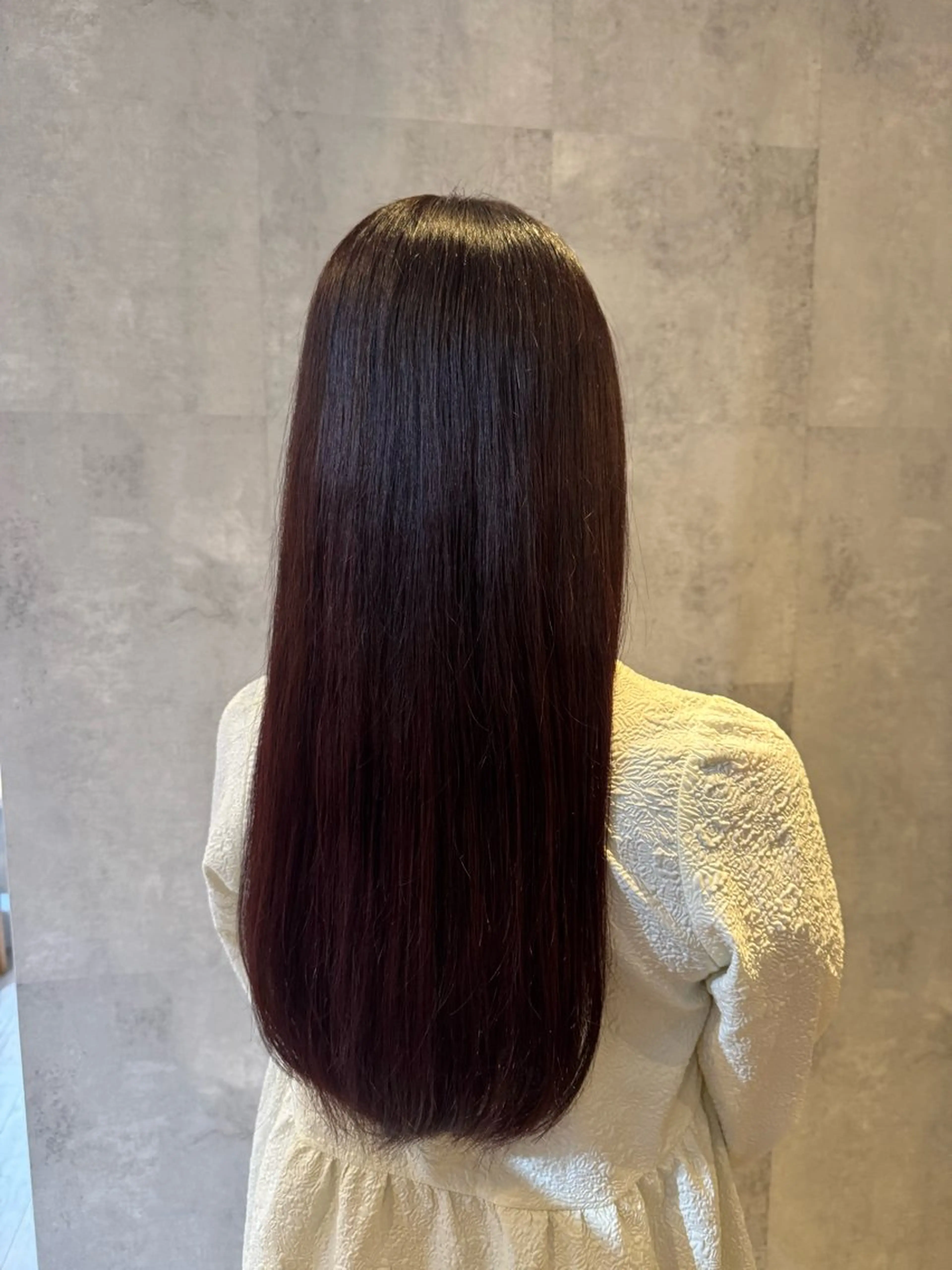 ロング カラー ブラウンカラー レッドカラー レッドブラウン 多田 葉月のヘアスタイル