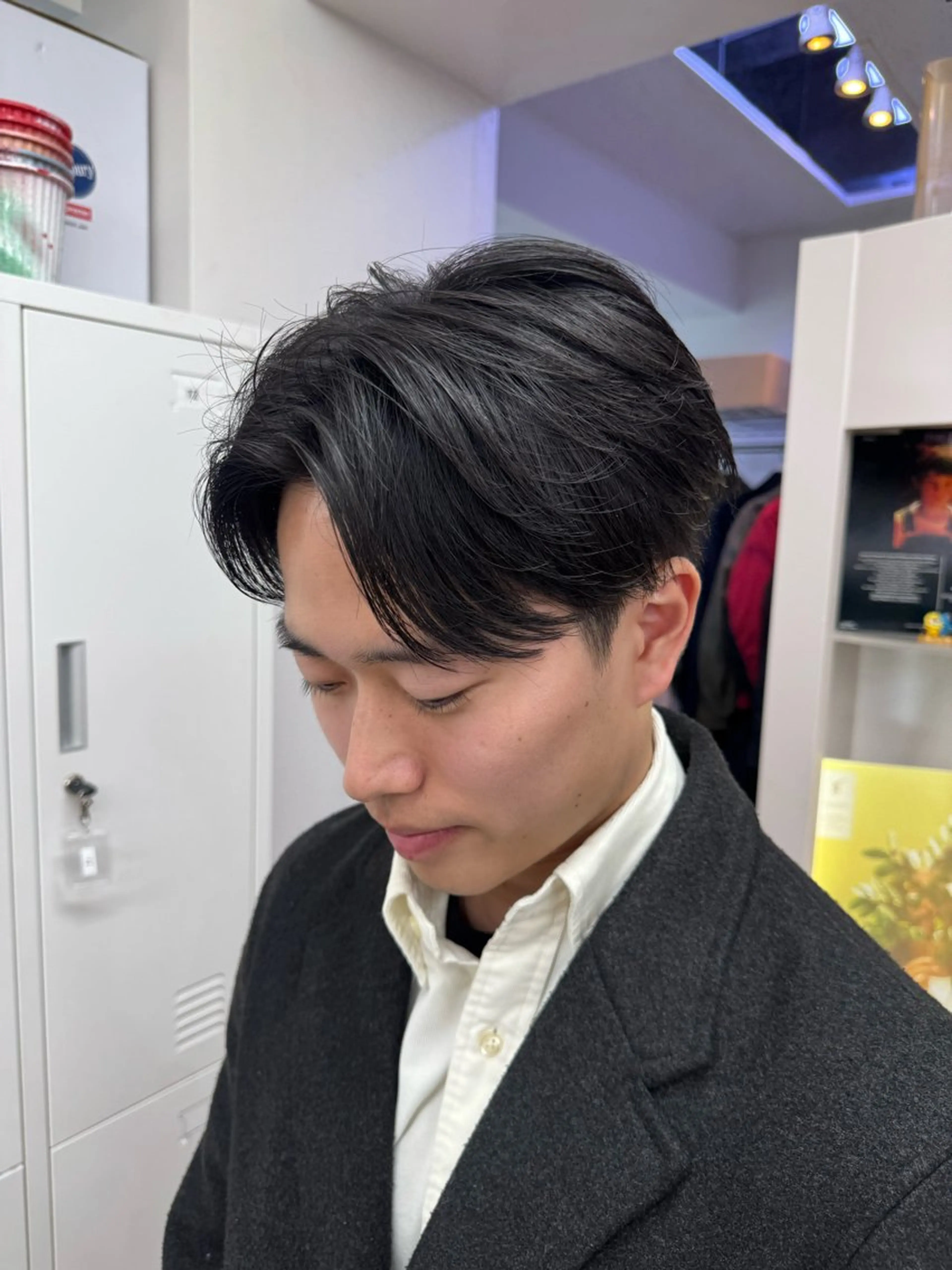 パーマ メンズ センターパート ワックス脱毛 優菜/ メンズパーマのヘアスタイル