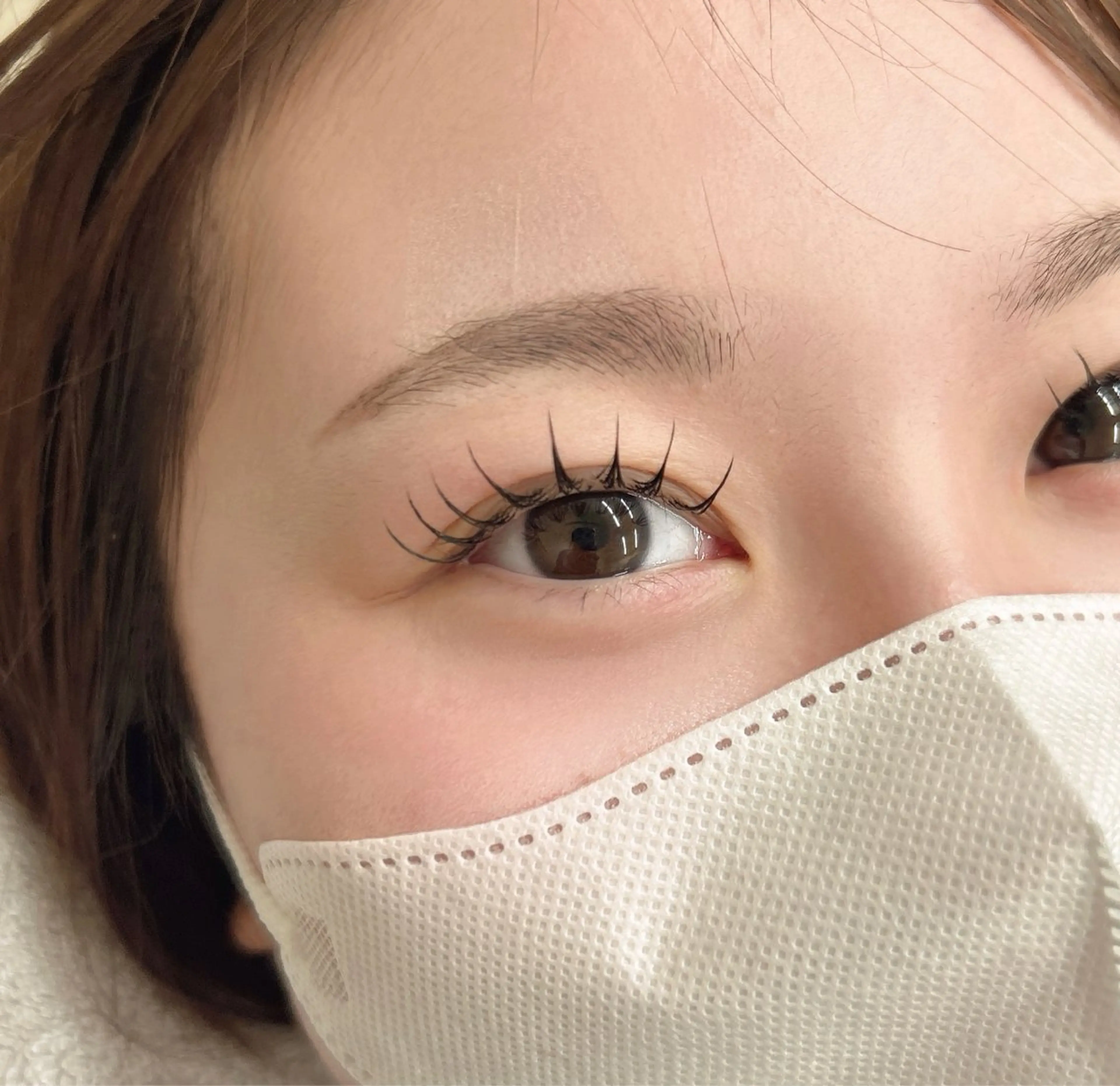 マツエク(フラットマットラッシュ)上100本​〜​120本までの写真