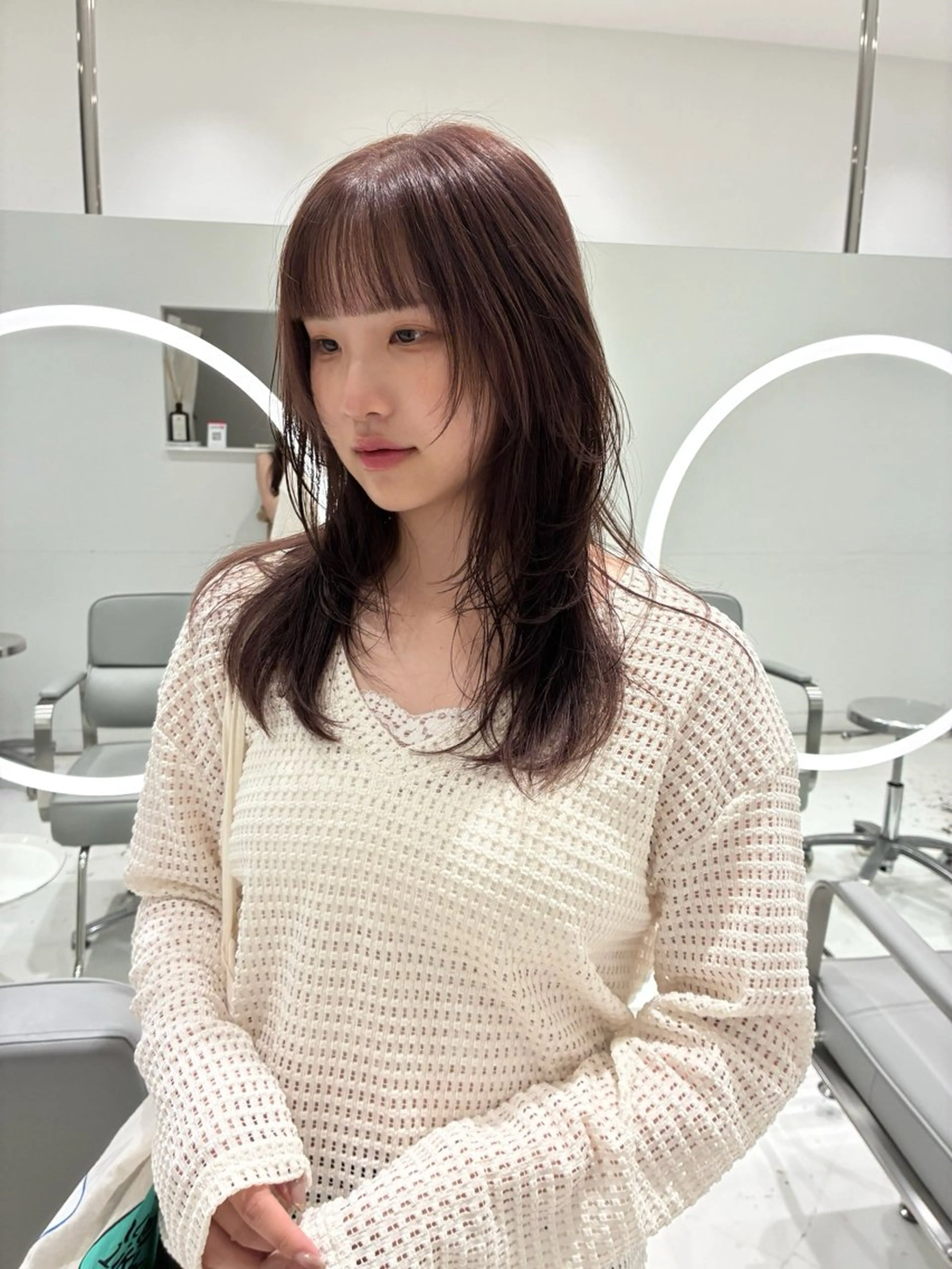 ミディアム ラベンダーブラウン カット ヘアカラー cono noughtのヘアスタイル
