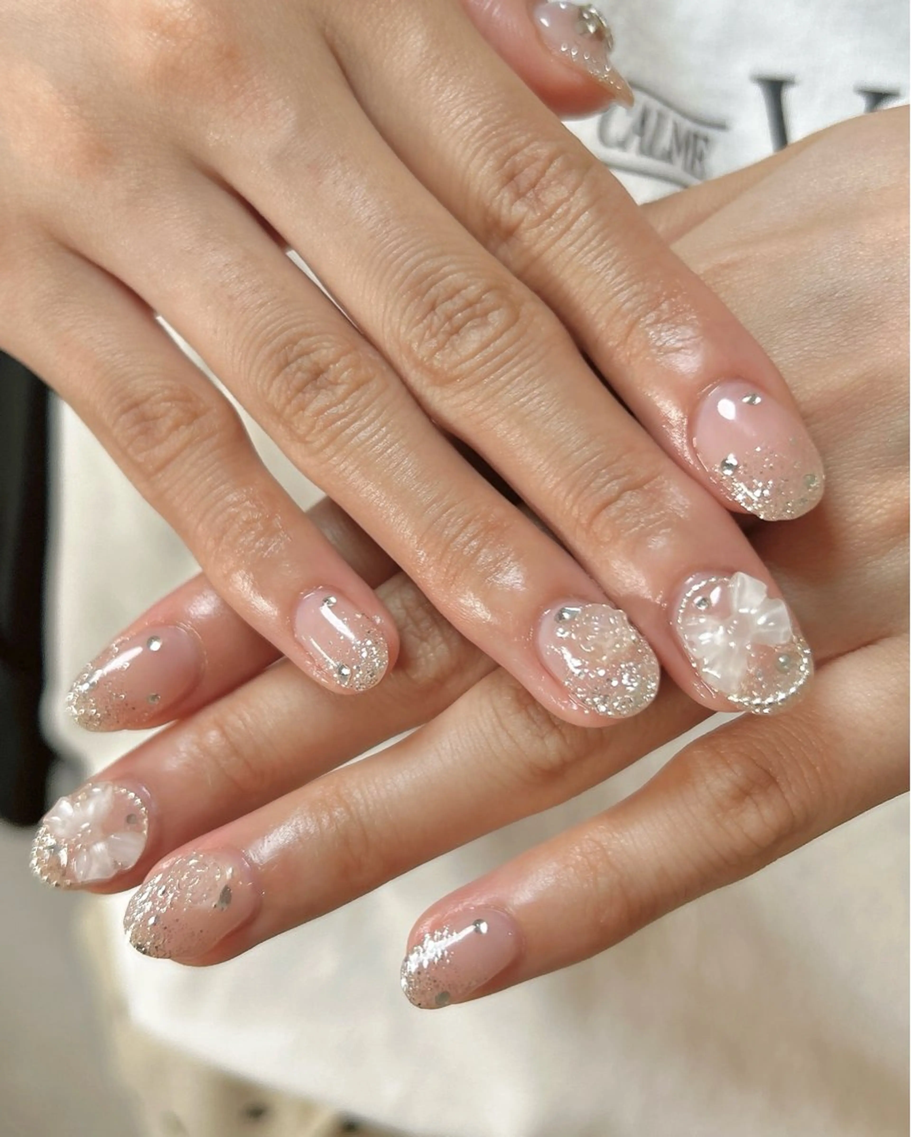 ネイル キラキラネイル ハンドネイル ten nail salon　かえでのネイルデザイン