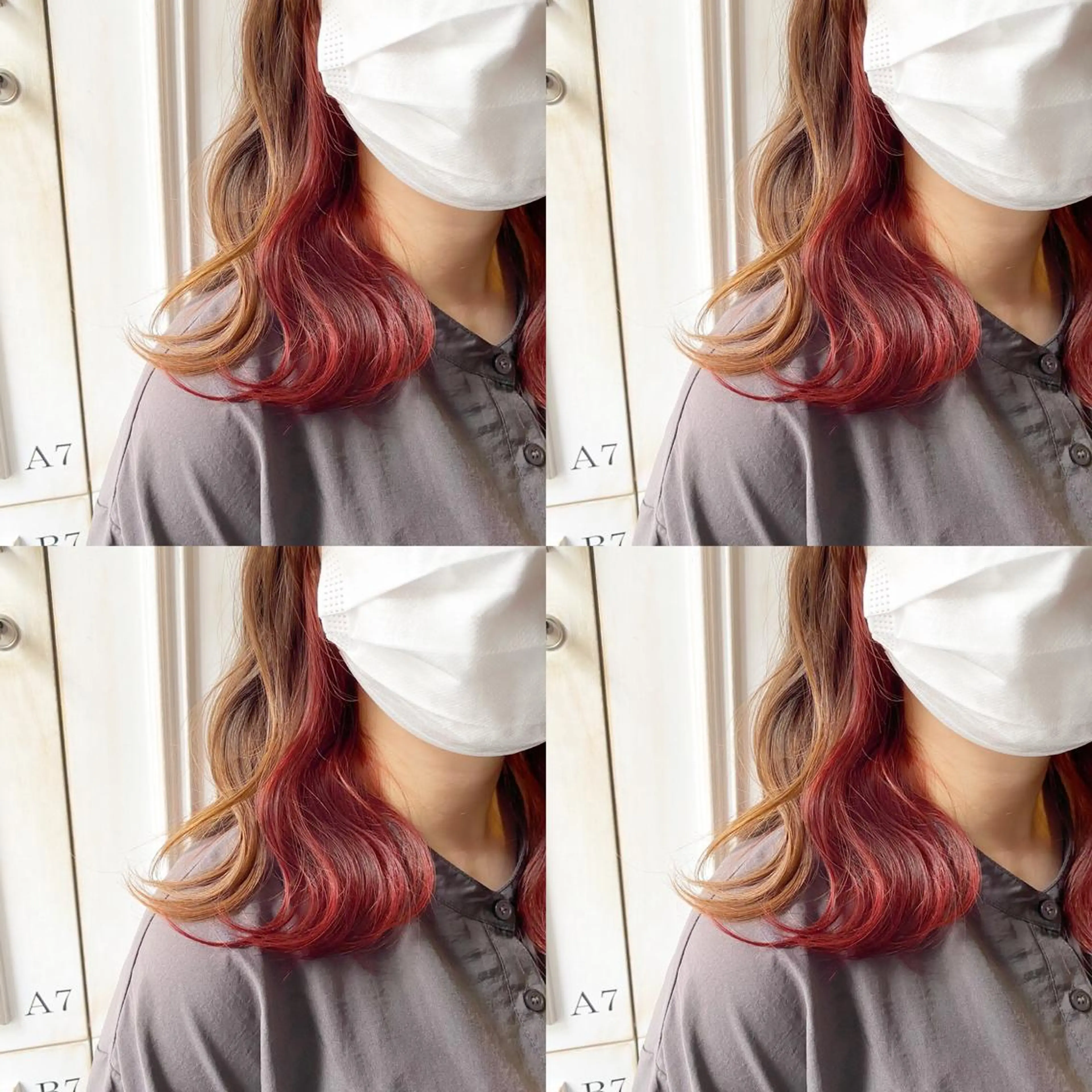 ロング カラー インナーカラー あさだ しゅうたろうのヘアスタイル