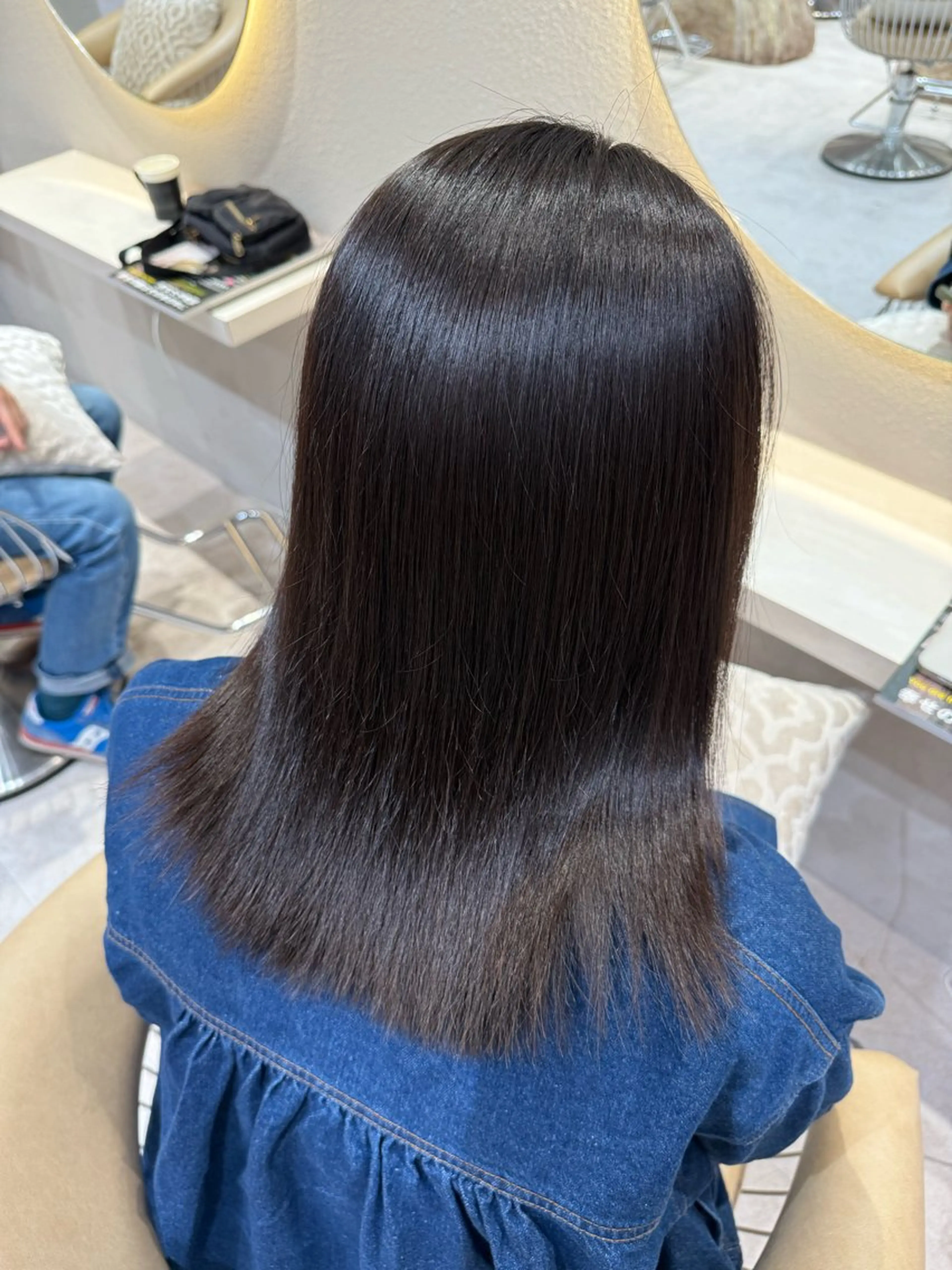 セミロング 縮毛矯正/透明感/ 松葉 晃明のヘアスタイル