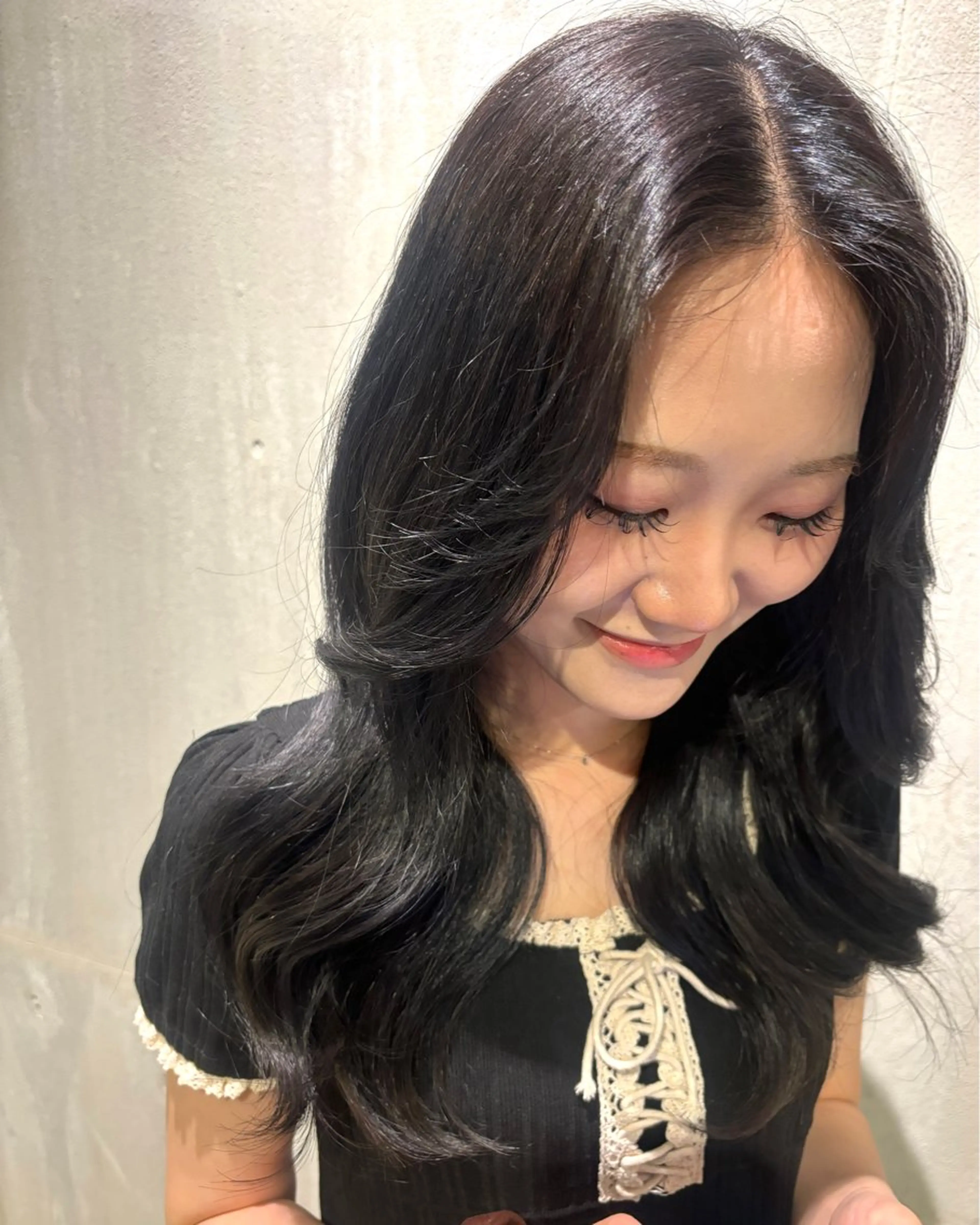 ロング カラー 韓国風ヘア 小木曽 里華のヘアスタイル