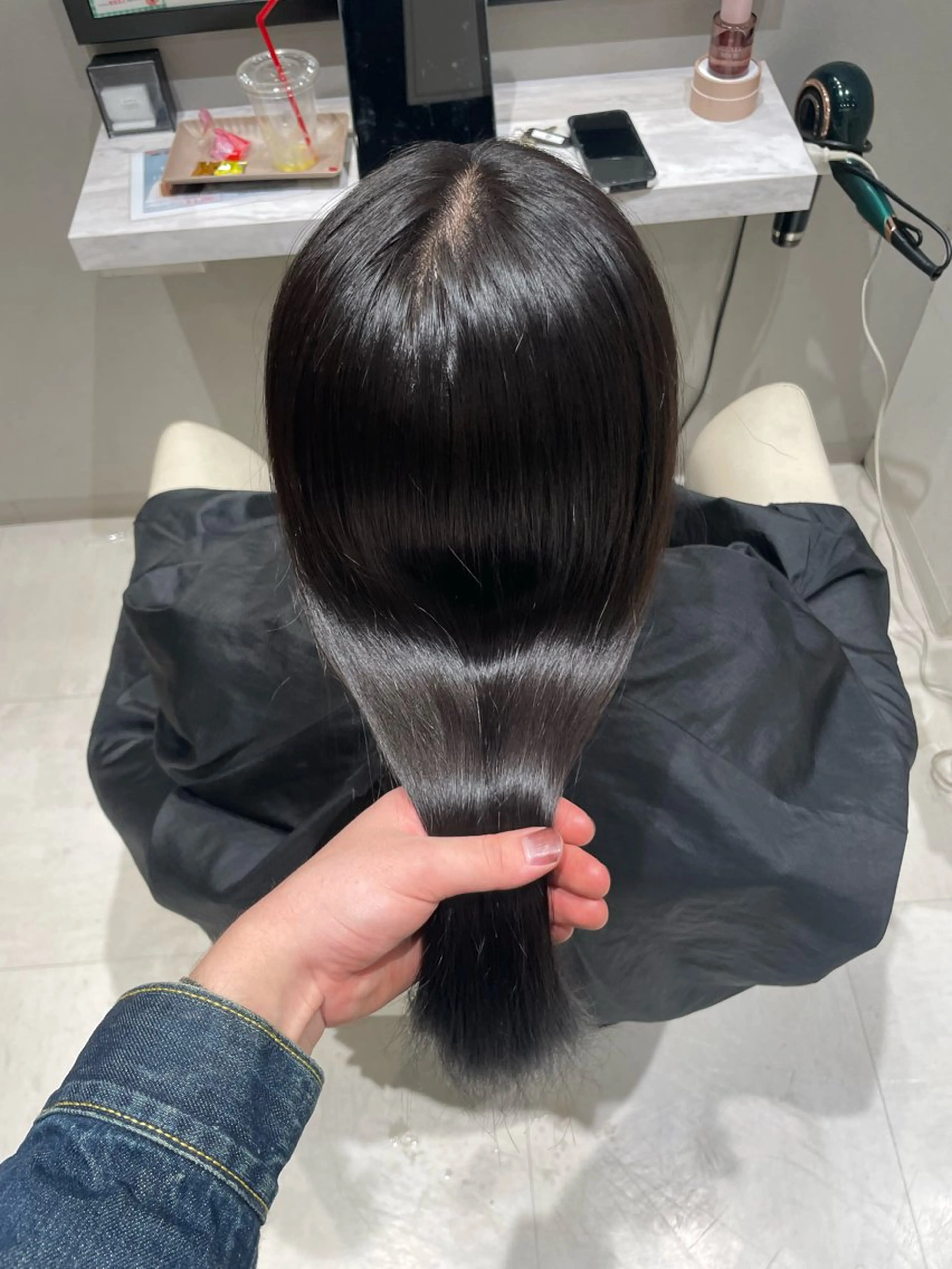 ロング カラー アッシュ k-twoたき✨艶感 カラー／美髪矯正のヘアスタイル