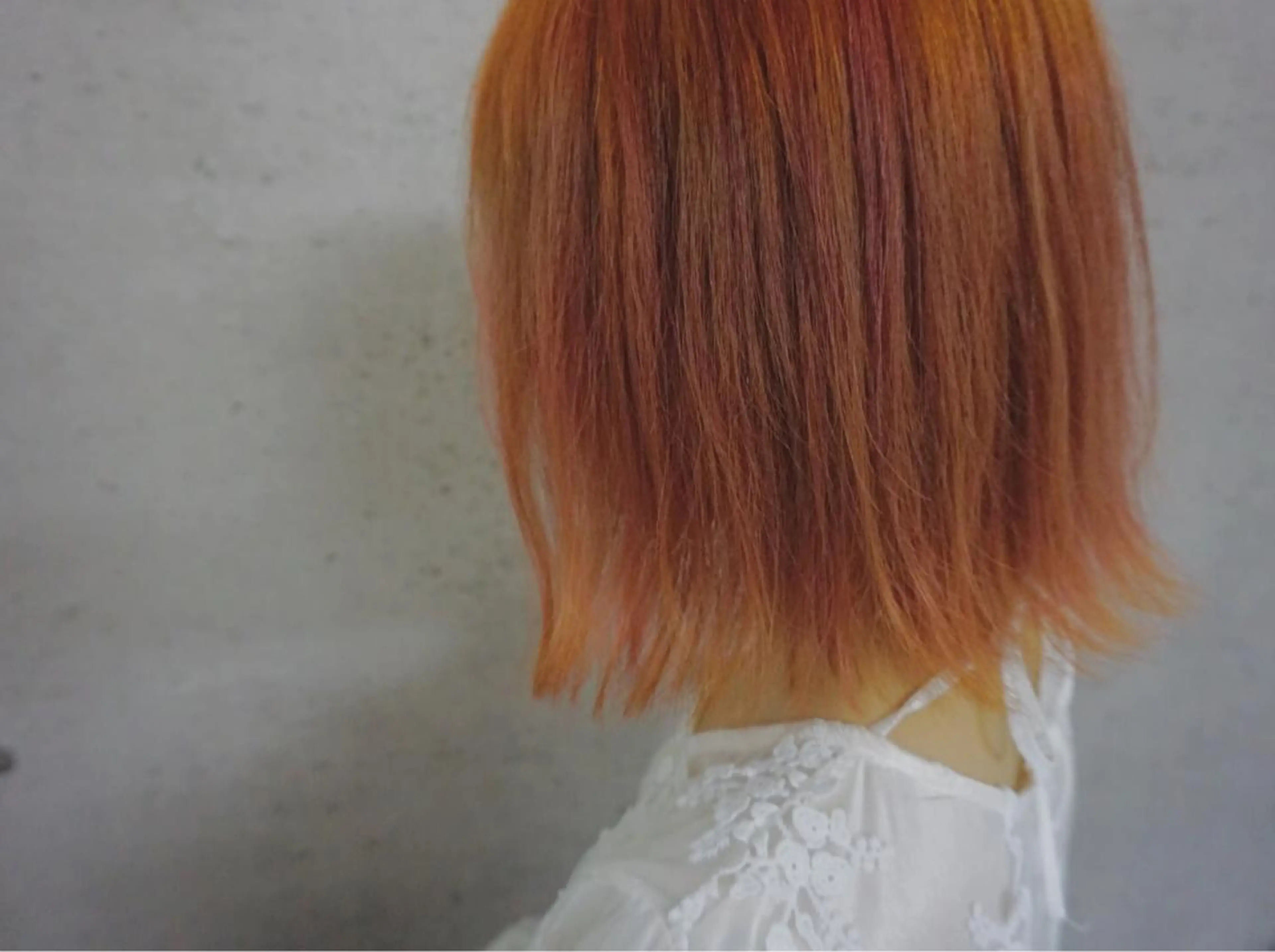 ミディアム カラー オレンジ 長井 徹行のヘアスタイル