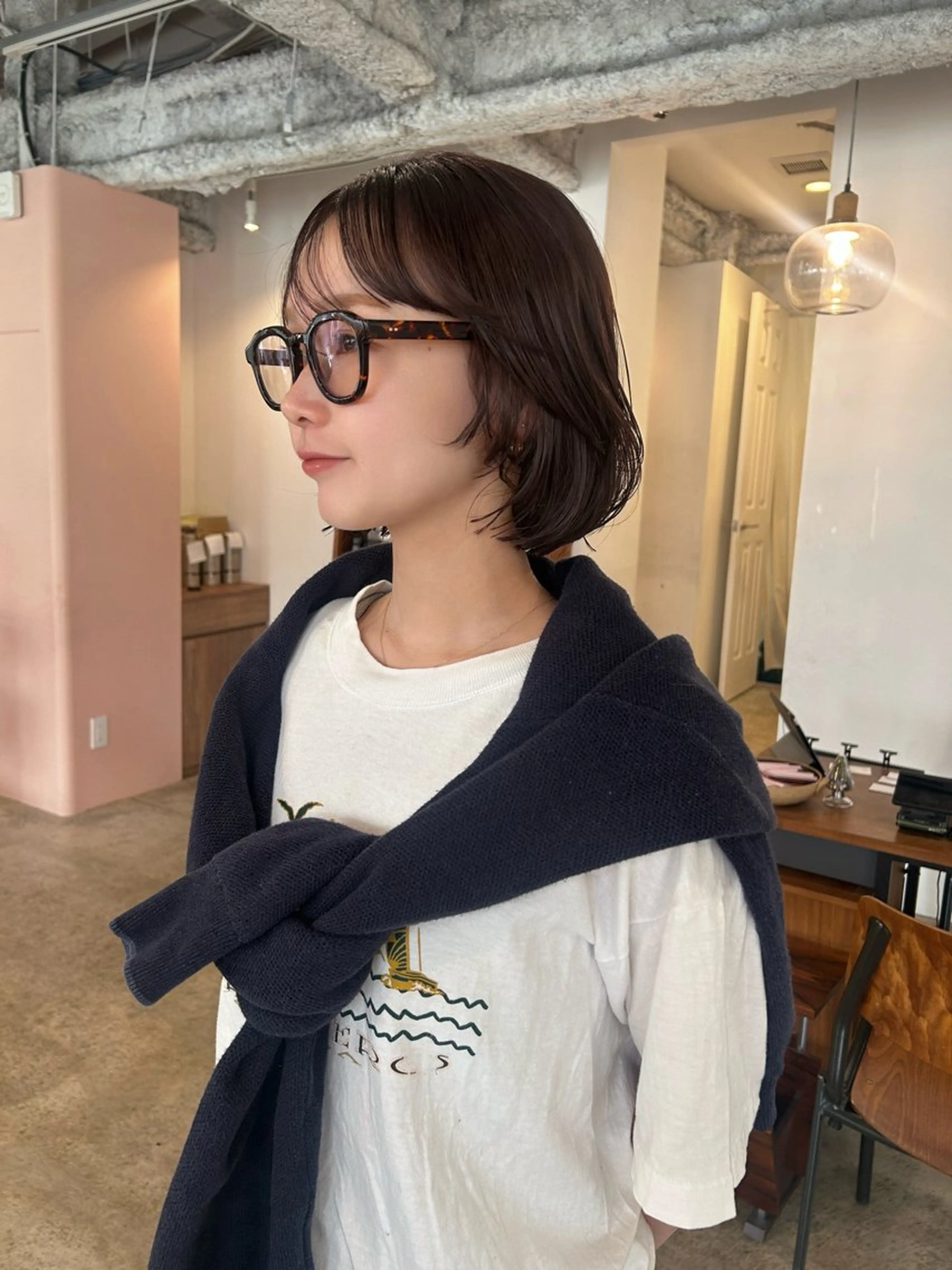 ショート カラー ヘアアレンジ 透明感カラー グレージュ カット ヘアカラー トリートメント 🎀suzuna 透明感colorのヘアスタイル