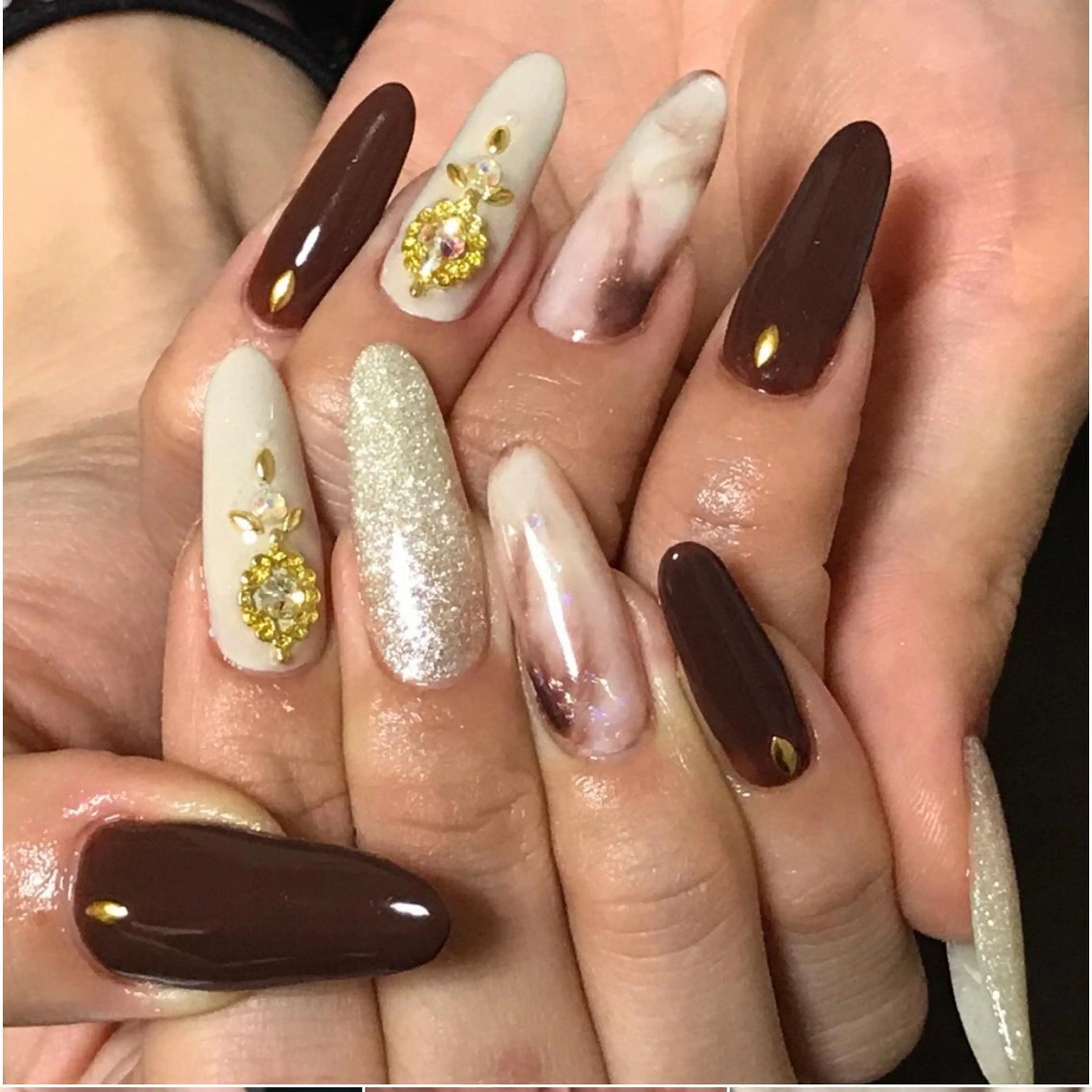 ネイル ロングネイル スカルプネイル Jeremy ♡ HARUKAのネイルデザイン