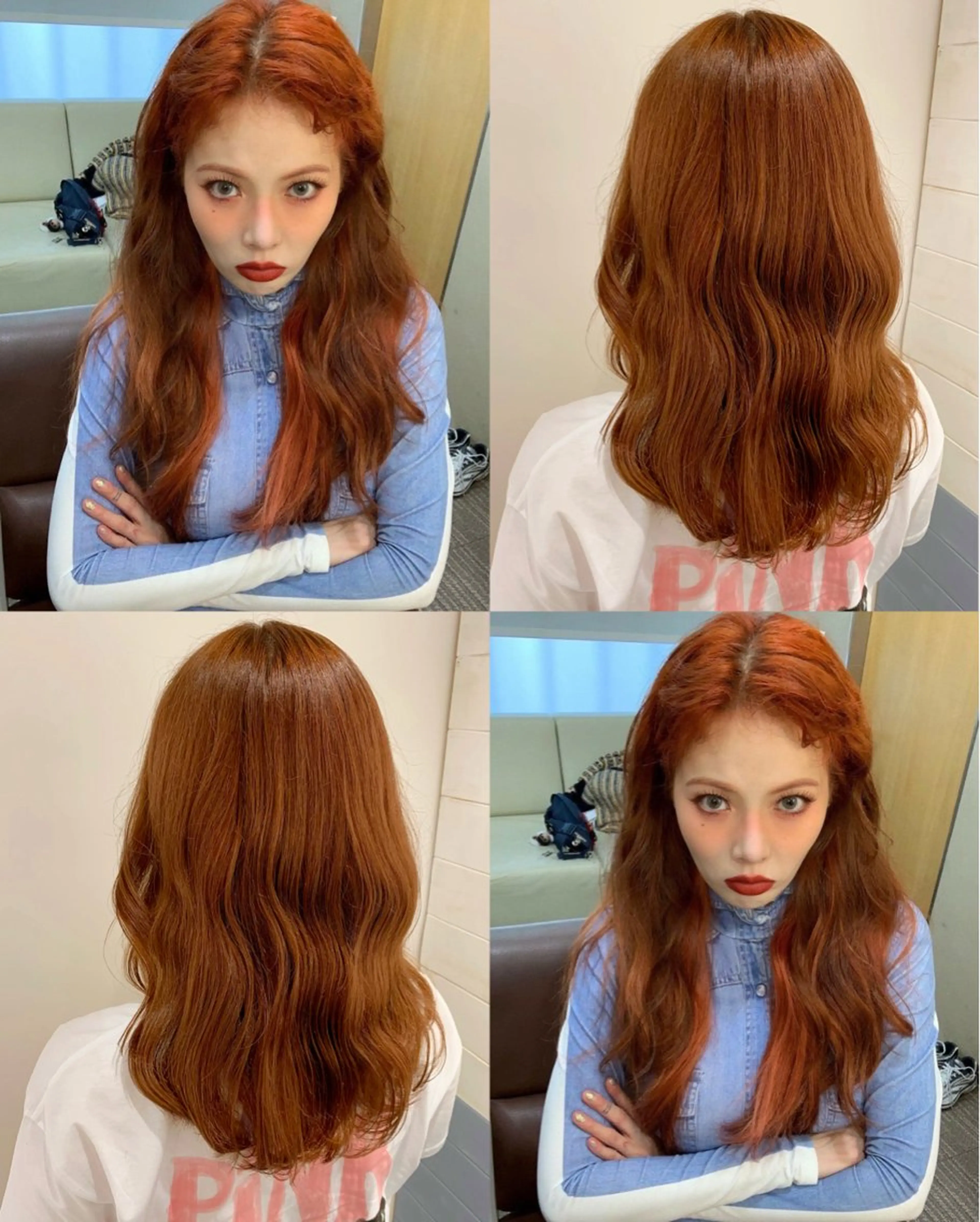 セミロング カラー 🍓韓国ヘア レイヤ ーカット🍓笠原 葵のヘアスタイル