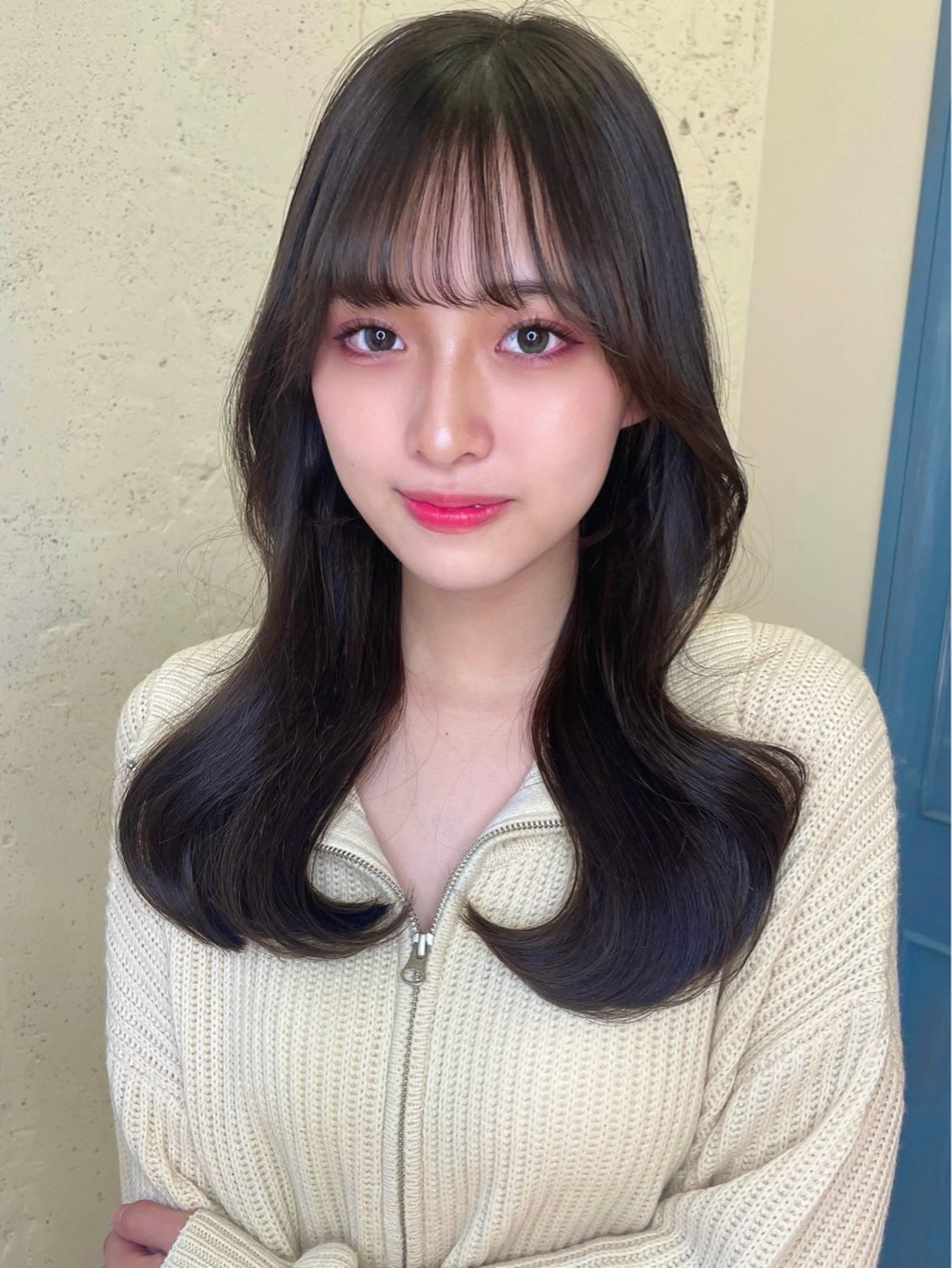 セミロング 似合わせカット 江口 さやかのヘアスタイル