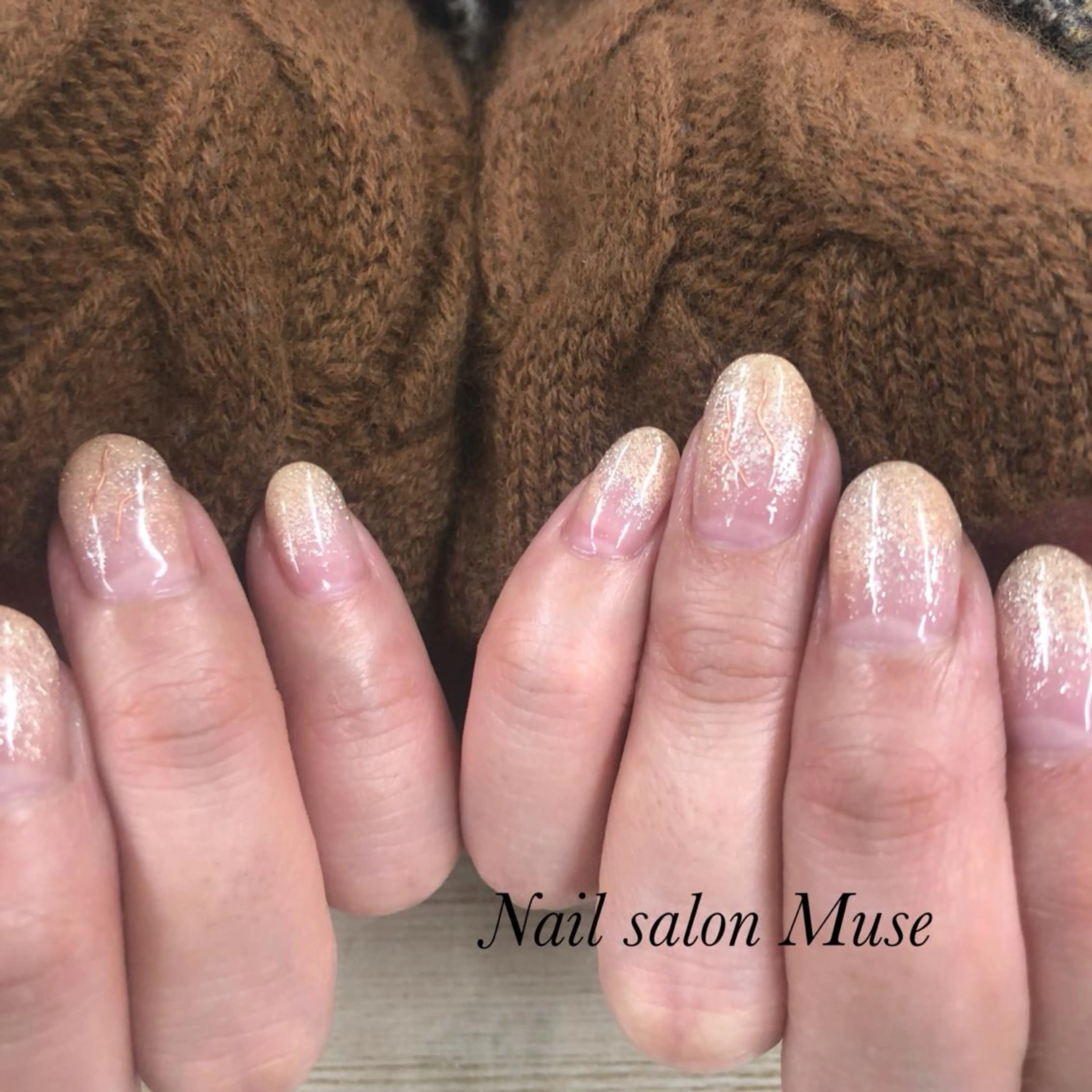 ネイル グラデーション ラメ(グリッター) ラメグラデーション ハンドネイル Nail salon Museのネイルデザイン