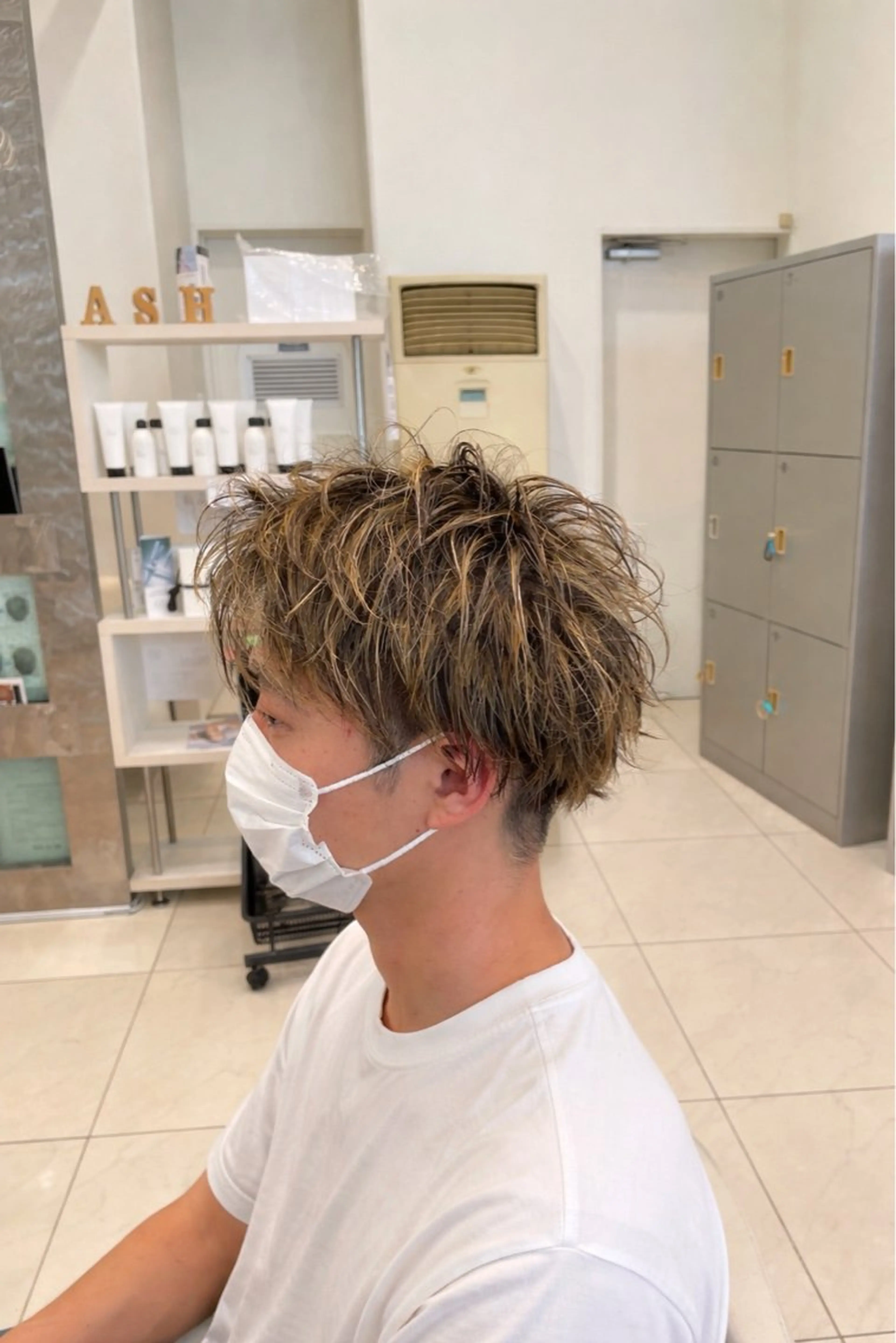 ショート カラー メンズ カット ヘアカラー メンズパーマ特化 真栄平有希のヘアスタイル