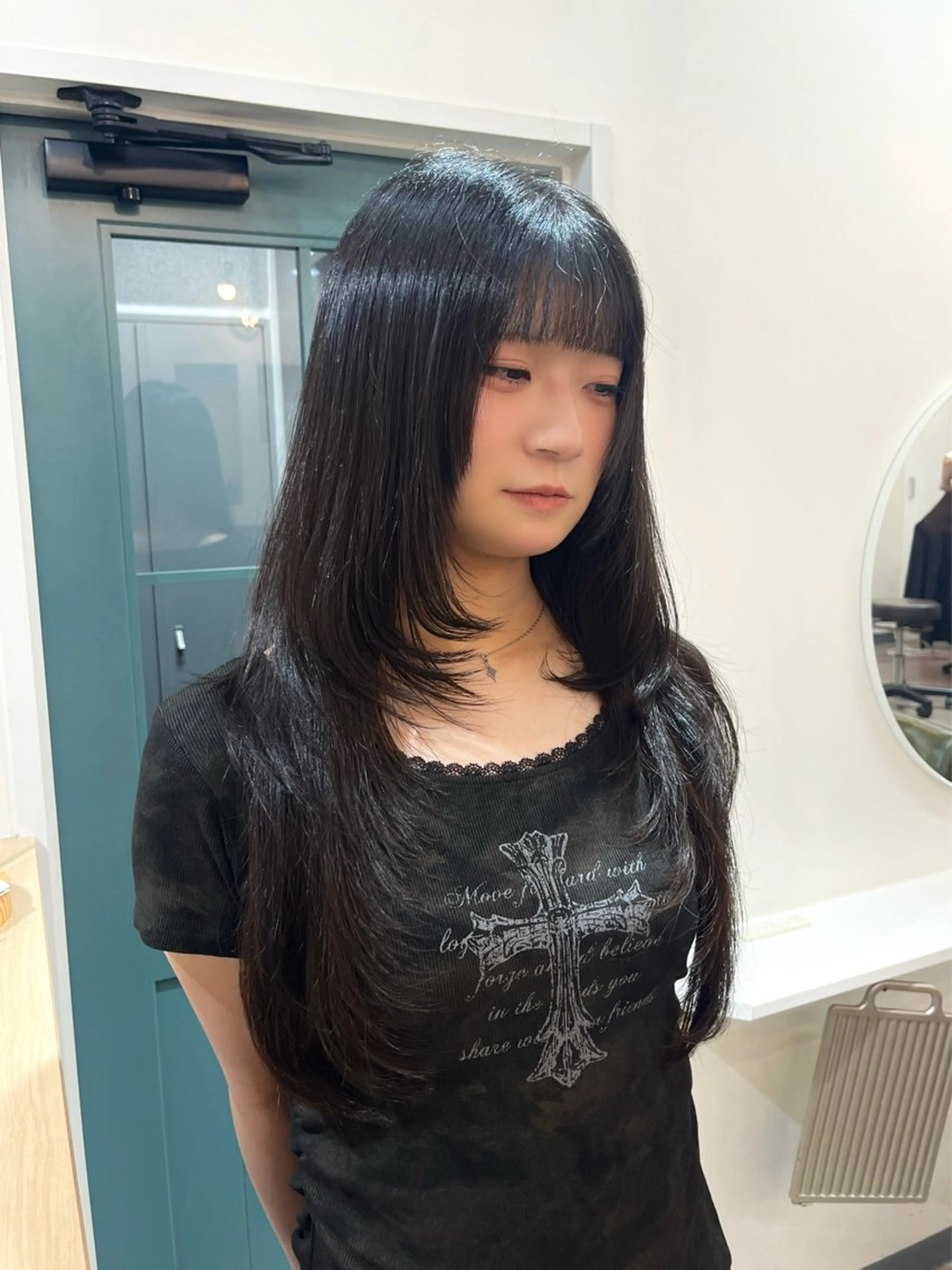 ロング カット 【혁명】さら/사라: Korean🍀のヘアスタイル