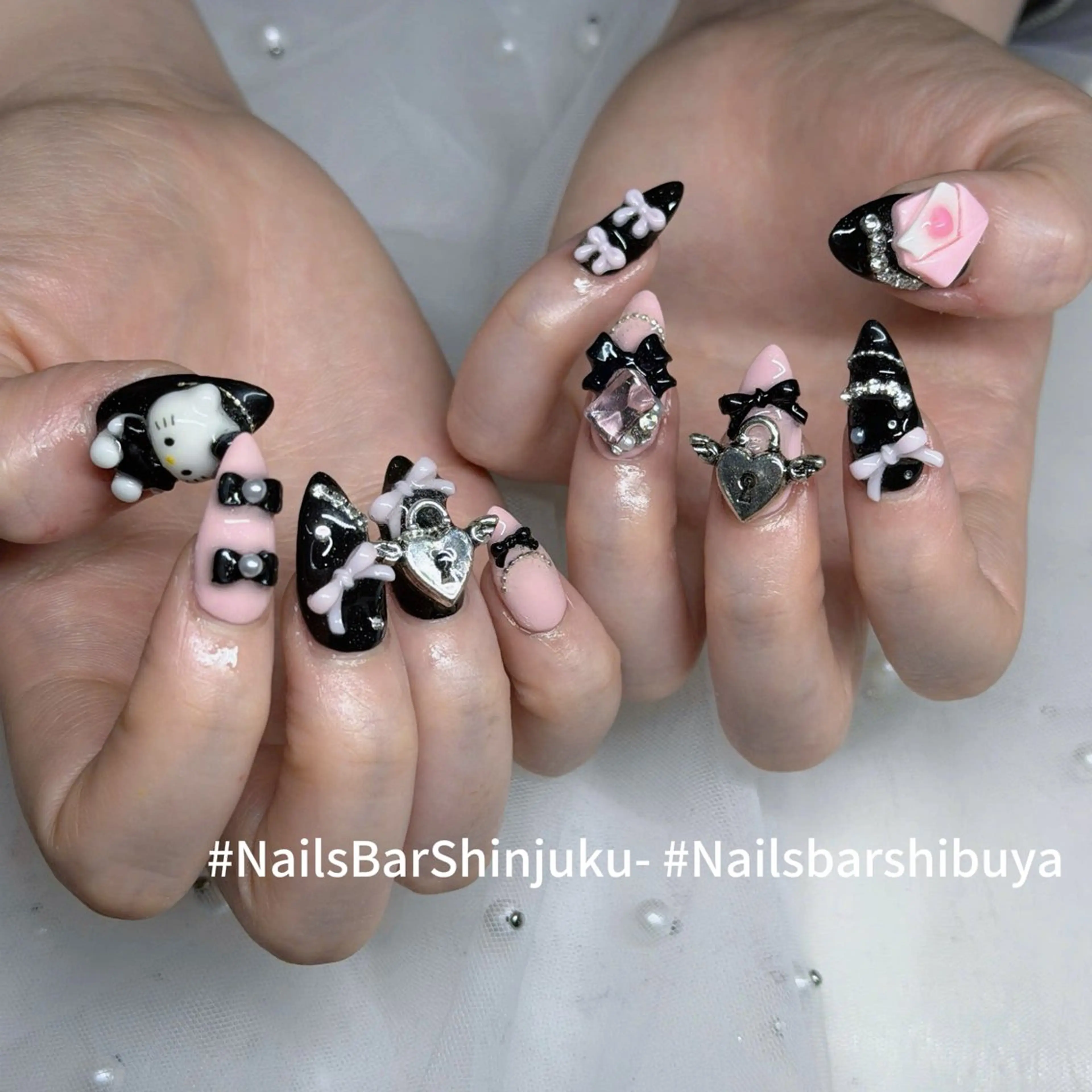 ネイル 長さ出し フレンチネイル ジェルネイル 韓国ネイル ロングネイル NAILS BAR SHINJUKUのネイルデザイン