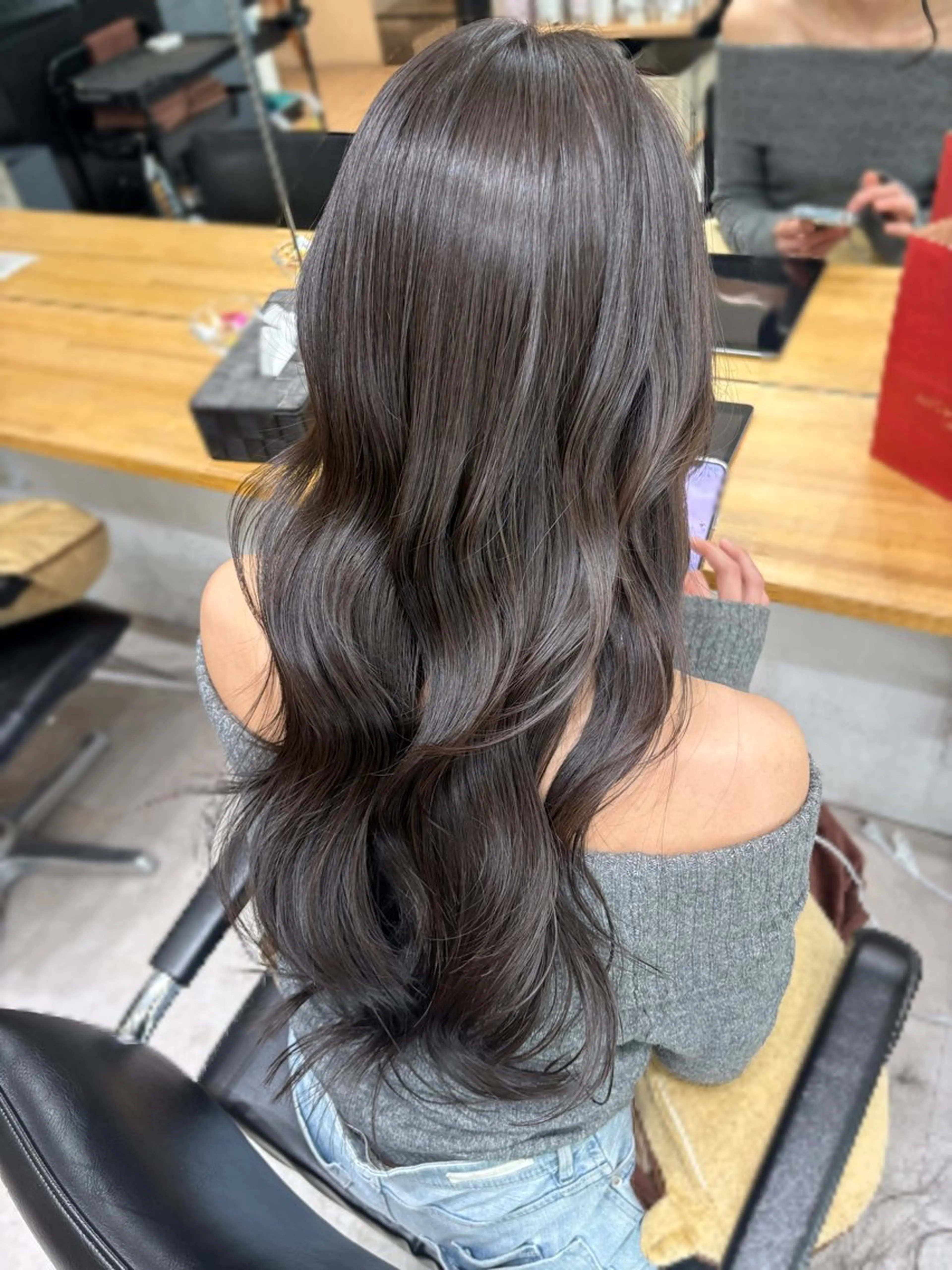 ロング カラー うる艶カラー/恵比寿 ベージュ/丸山陽平のヘアスタイル