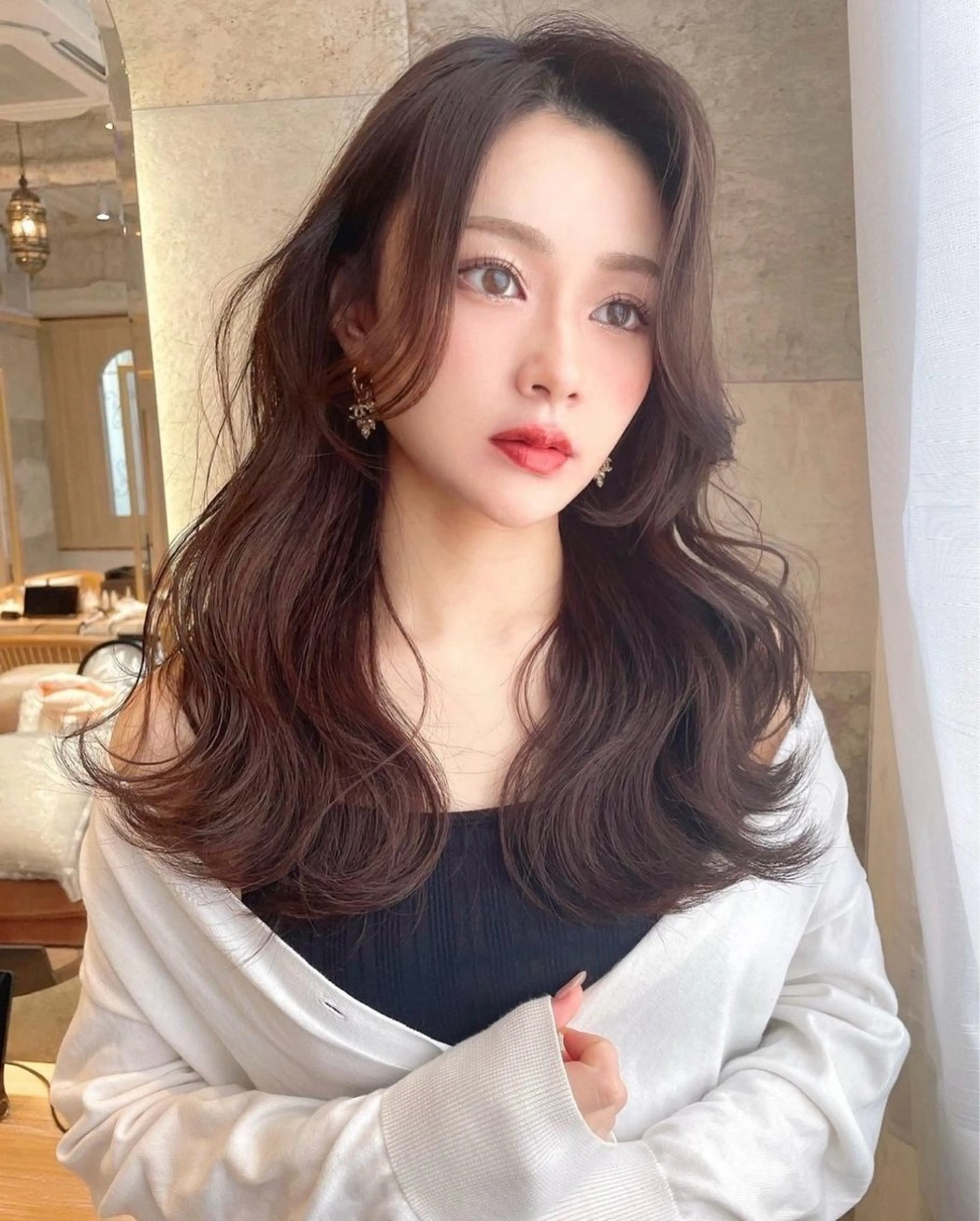 ロング カラー ❤️ブリーチなし💚 ダブルカラー平野実花のヘアスタイル