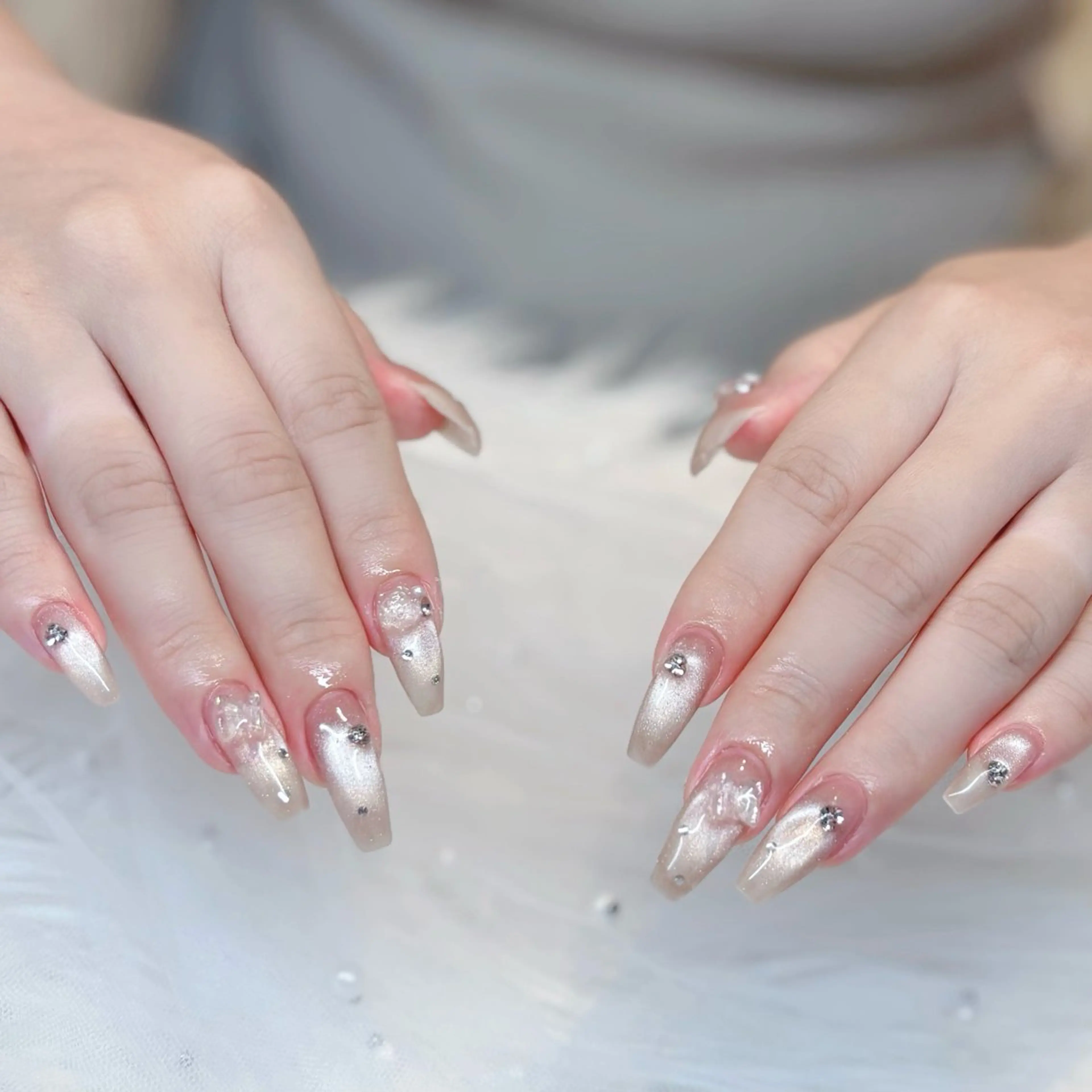 ネイル キラキラネイル マグネットネイル ワンホンネイル Keli Nail 難波のネイルデザイン