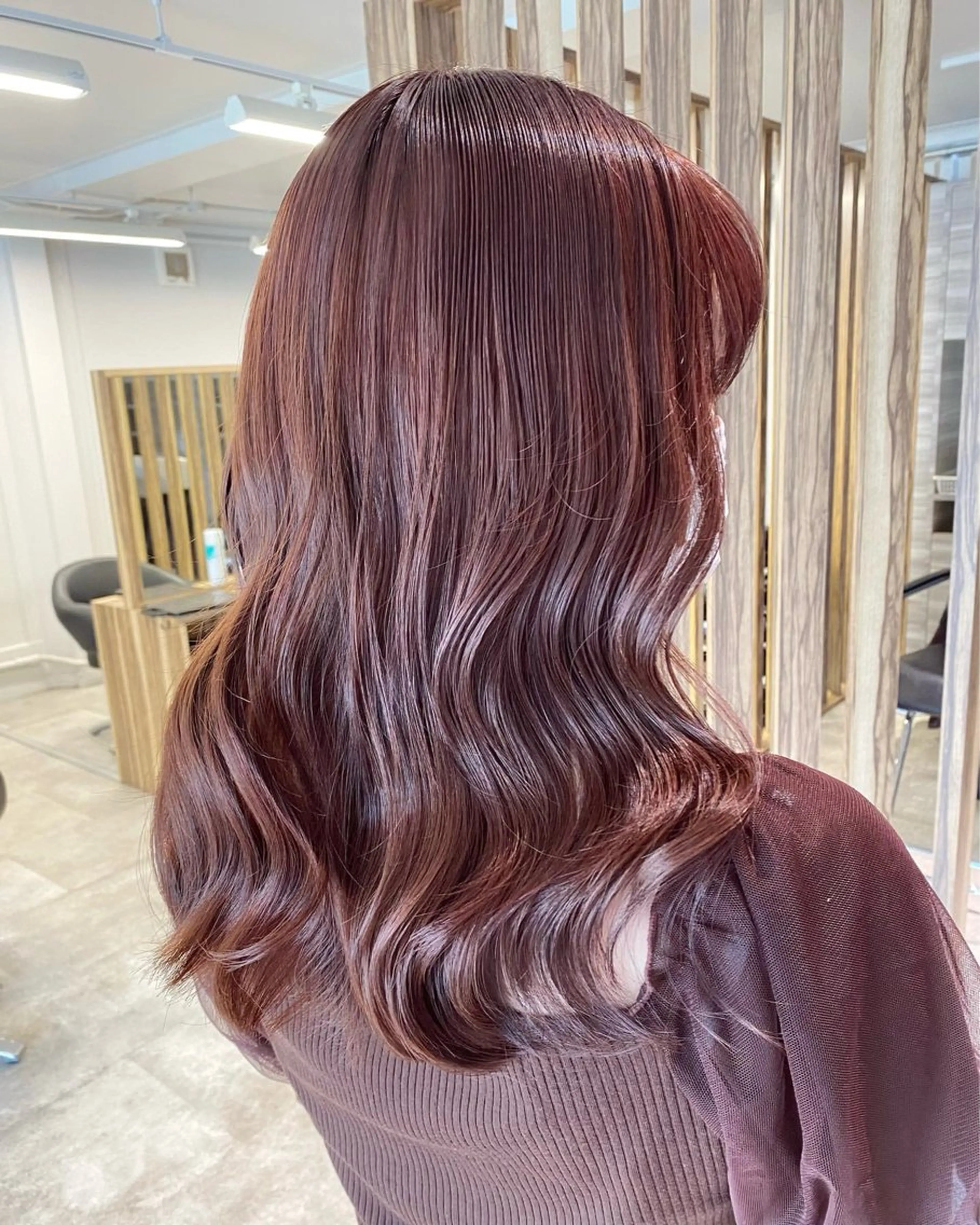 セミロング カラー ブラウンカラー ピンクカラー ピンクブラウン C'LD Hair トモヤのヘアスタイル