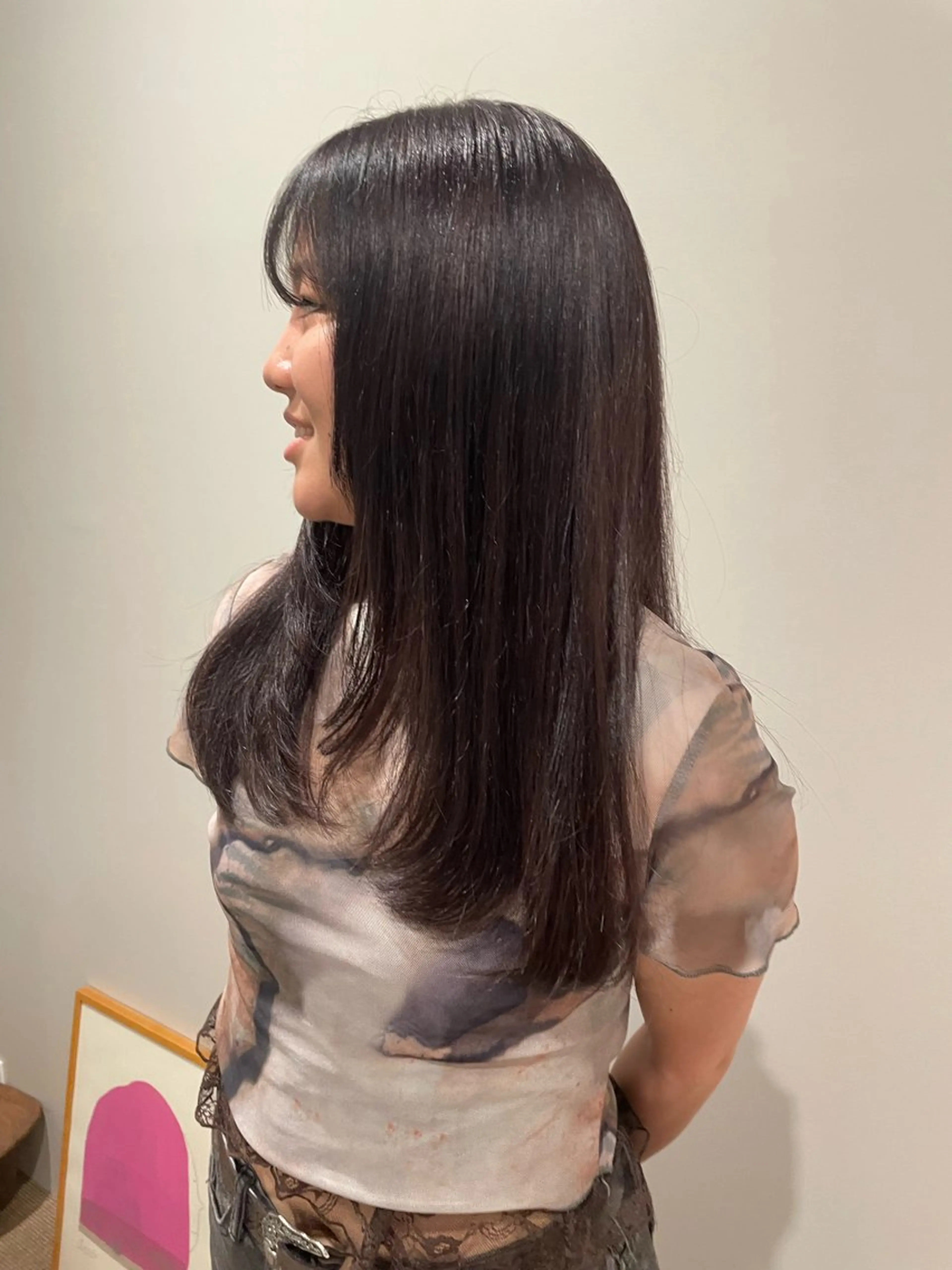 ロング カラー ヘアアレンジ ブラウンカラー レイヤーカット CEINE loq ‪🍒なつきのヘアスタイル