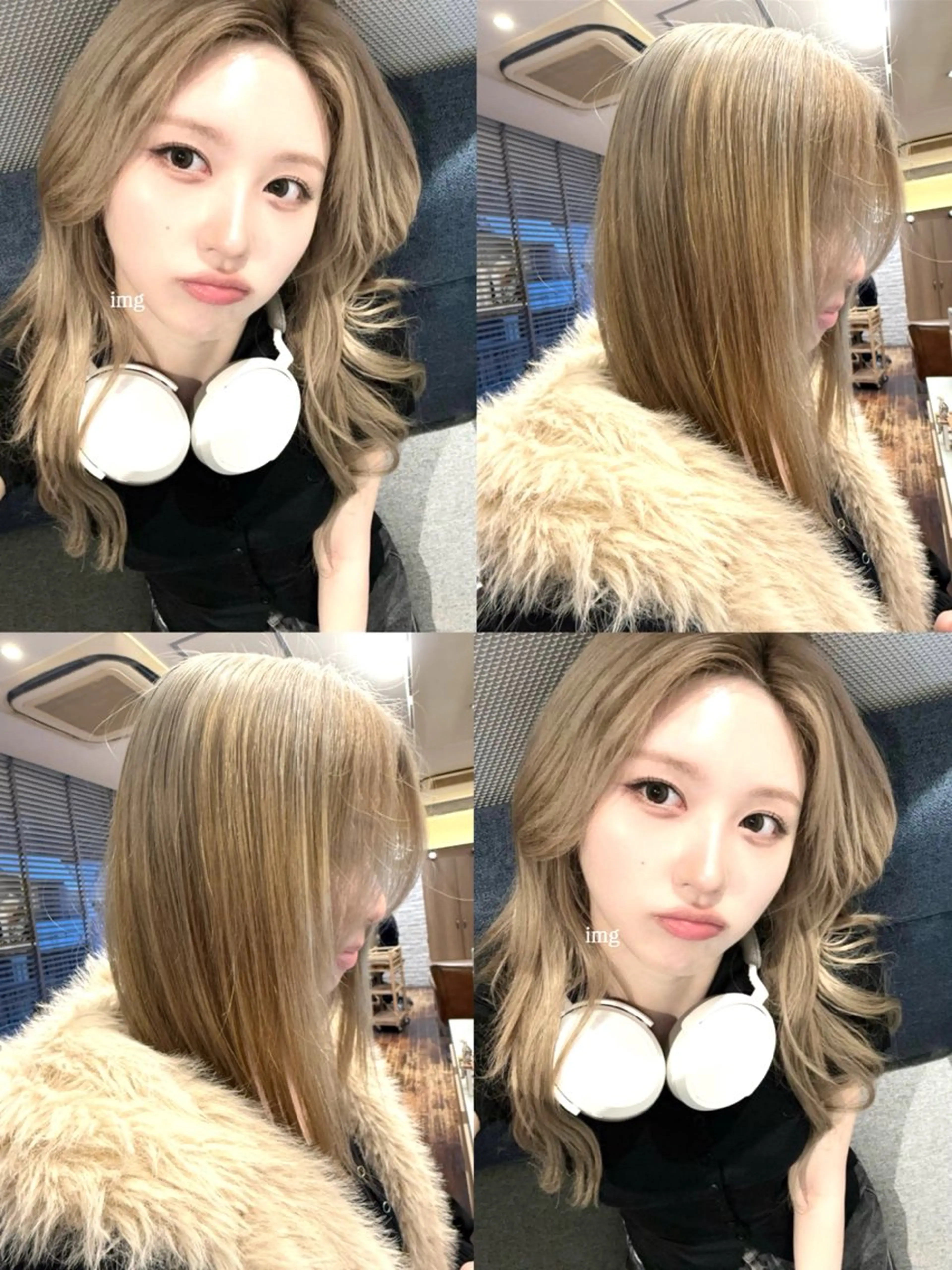 ｢韓国風カラー ｣サナのヘアスタイル