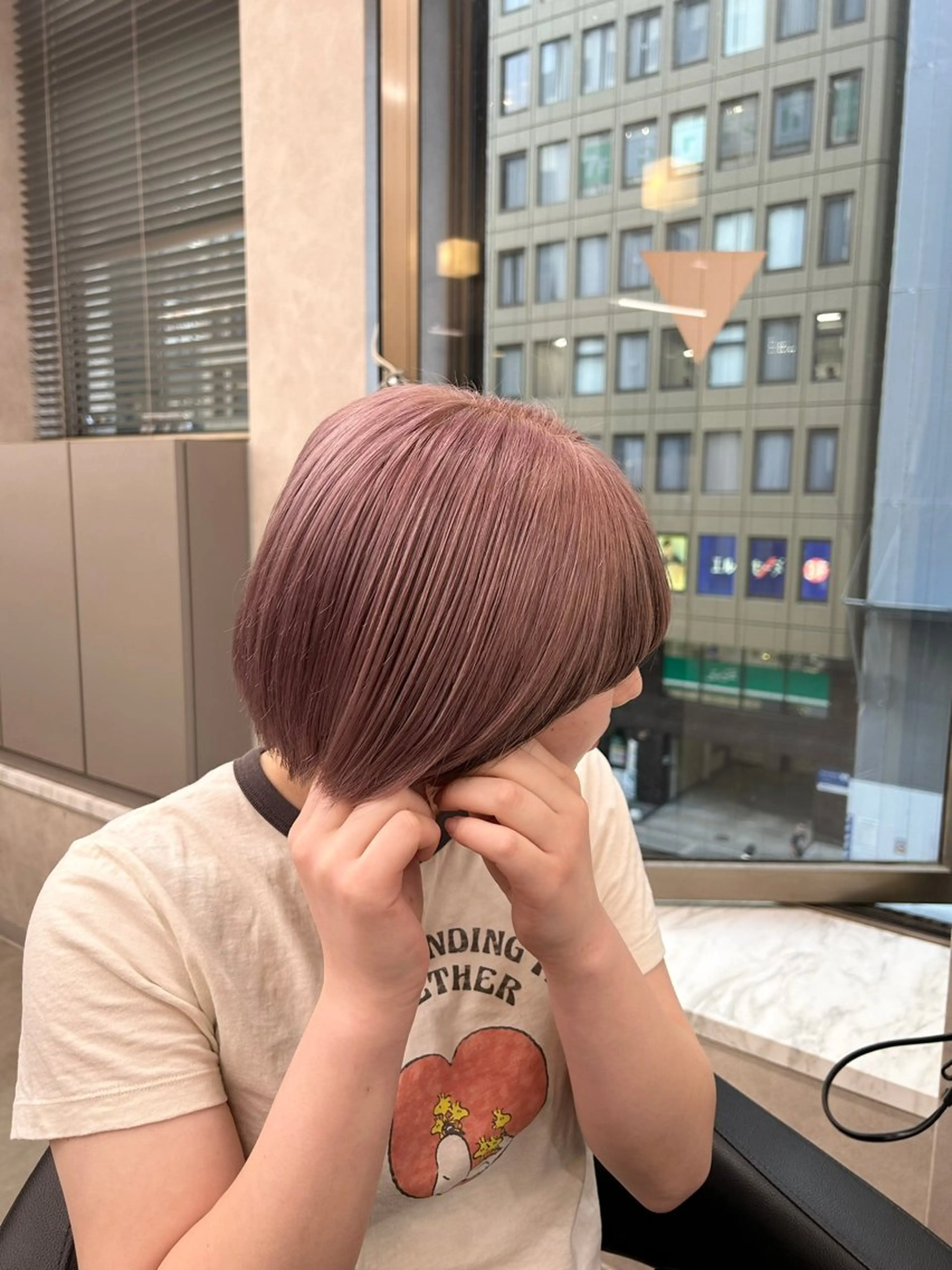 カラー ヘアカラー トリートメント 透明感ベージュ🤎 ナチュラルレイヤーのヘアスタイル