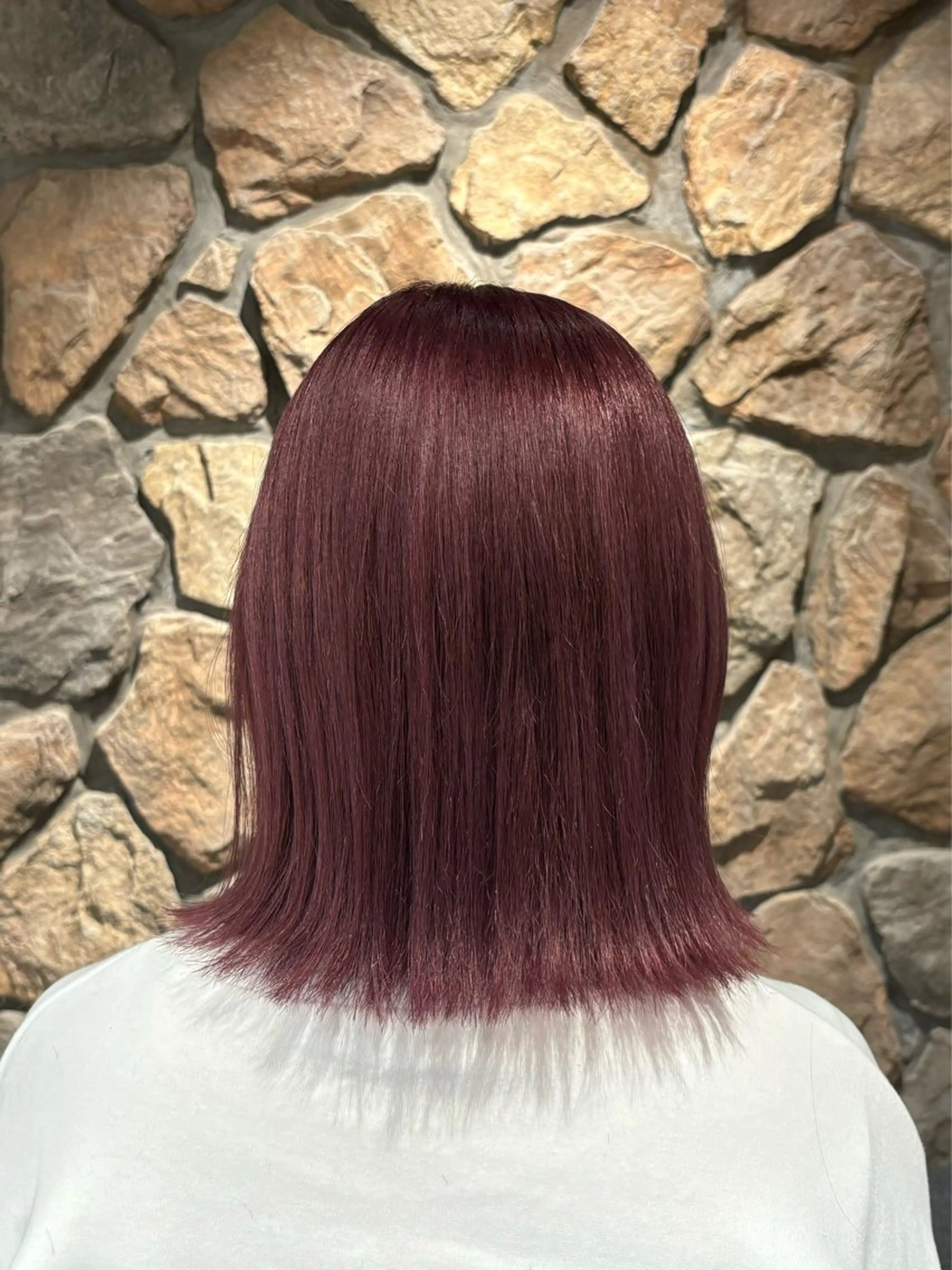 ミディアム ピンクラベンダー ヘアカラー 小玉 唯依のヘアスタイル