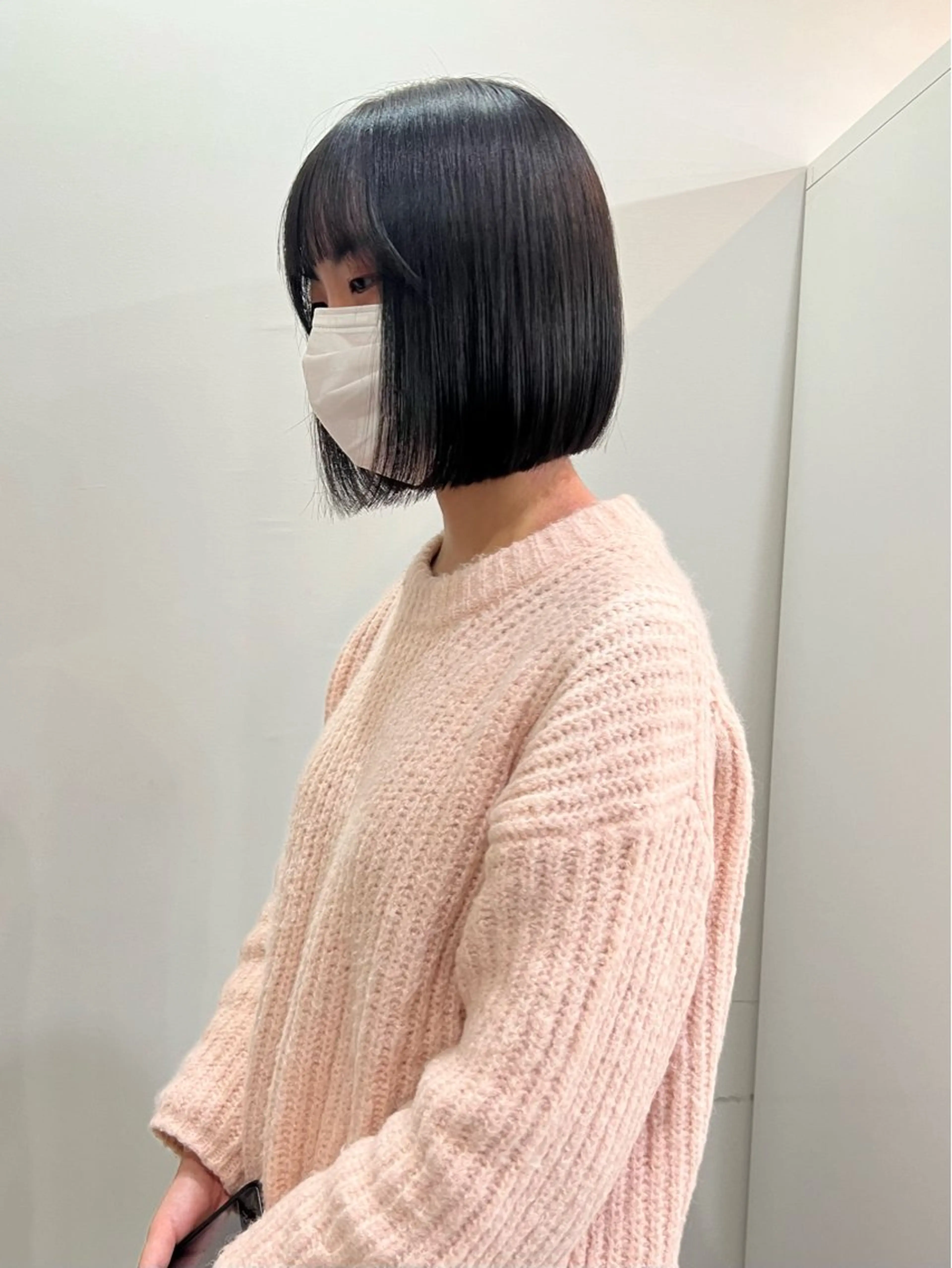 ショート 切りっぱなしボブ/ ブリーチカラー/大塚のヘアスタイル