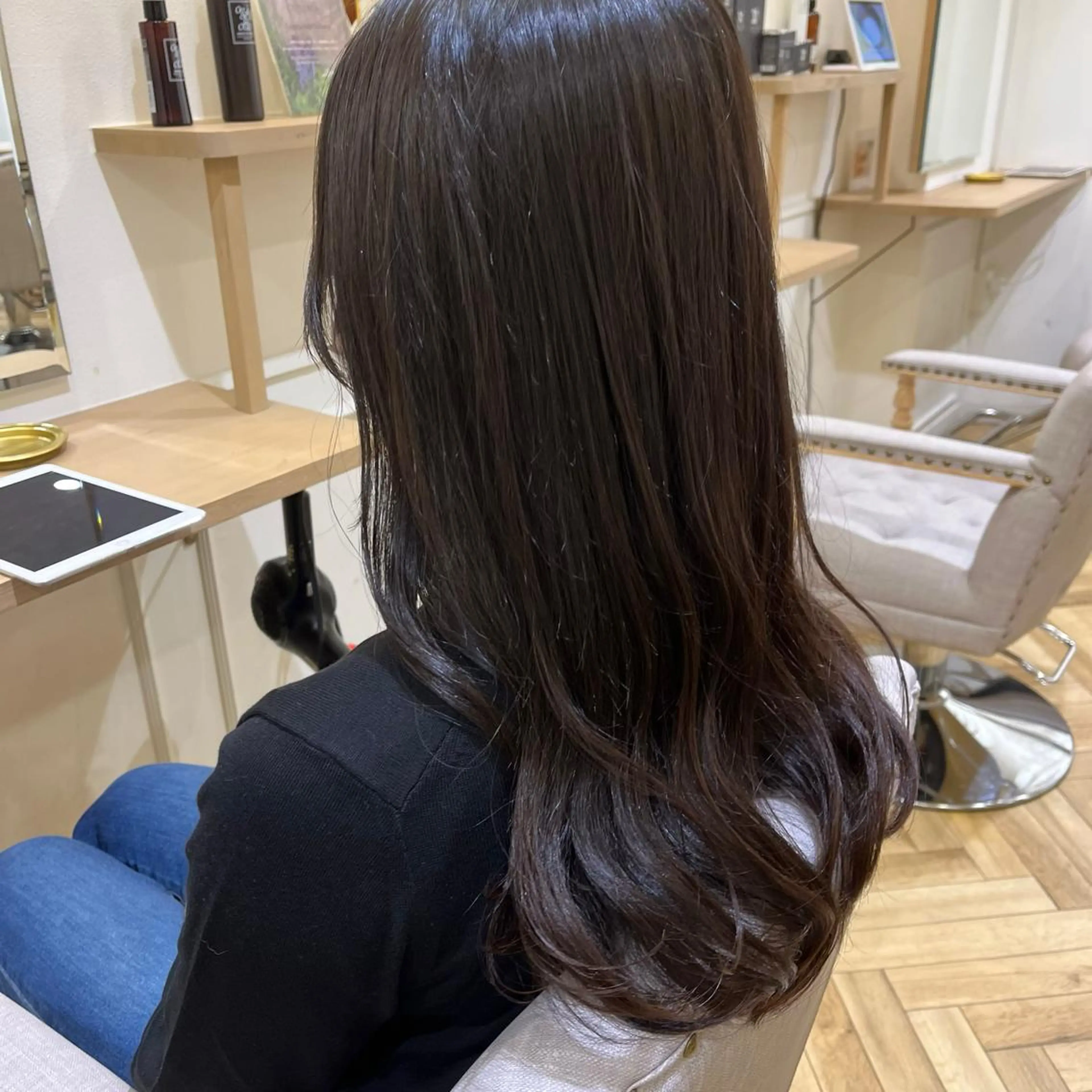 ロング カット ヘアカラー トリートメント 韓国ﾍｱ&ｼｮｰﾄ ボブ💜桑原のヘアスタイル