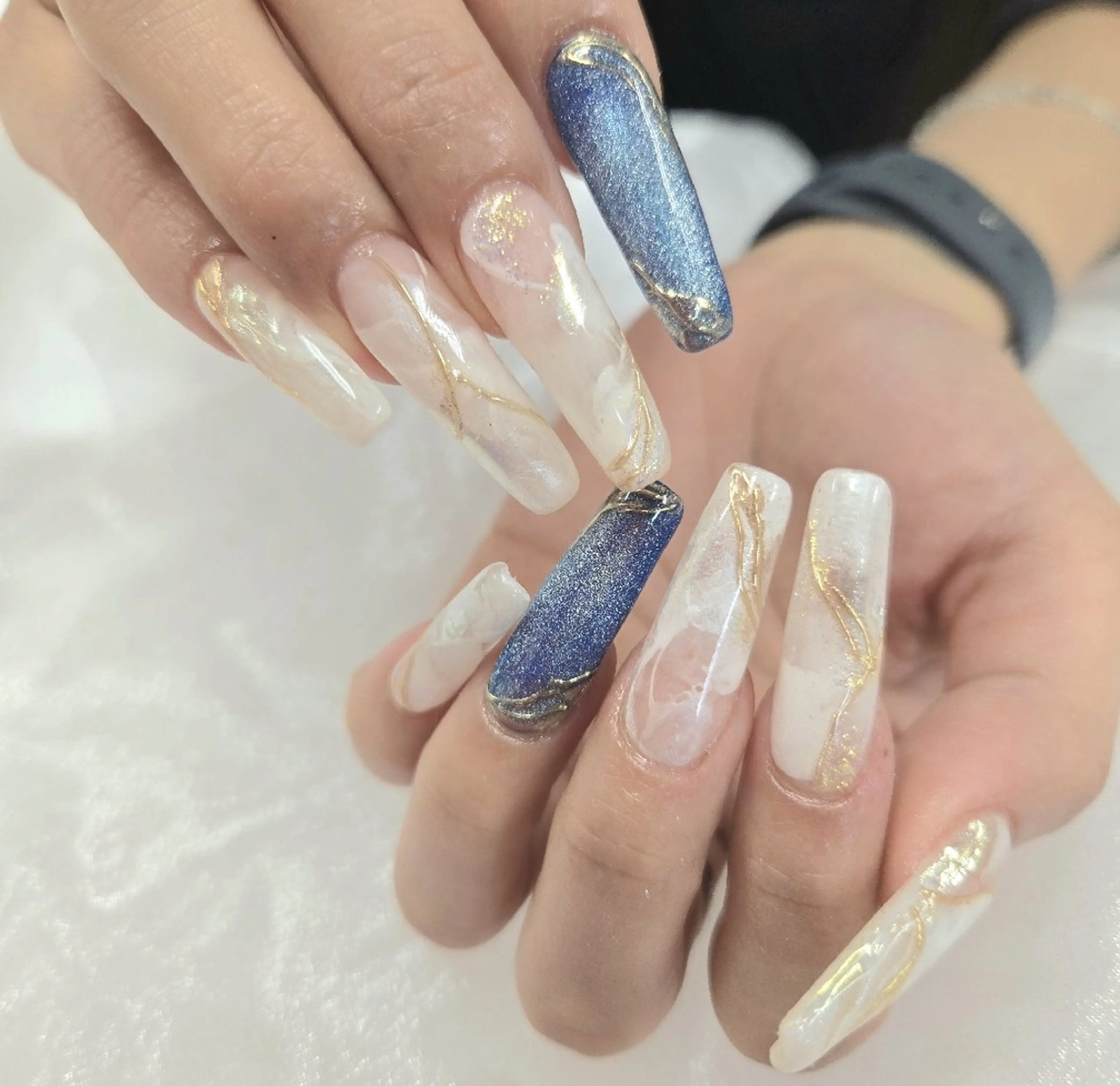 ネイル アートネイル オーロラネイル チークネイル ジェルネイル グラデーション ハンドネイル 河野ちえ (雑誌掲載サロン)のネイルデザイン