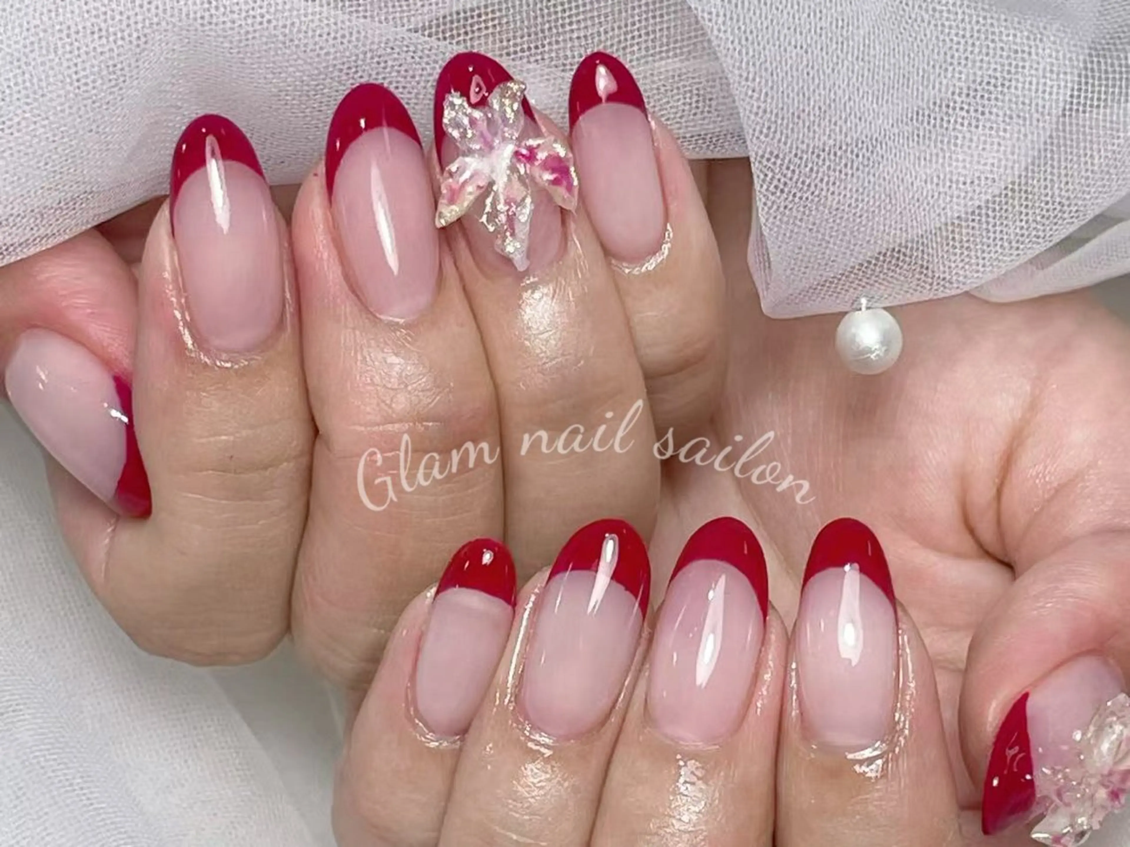 ネイル エツメ💅 長さだし🎀デザインのネイルデザイン