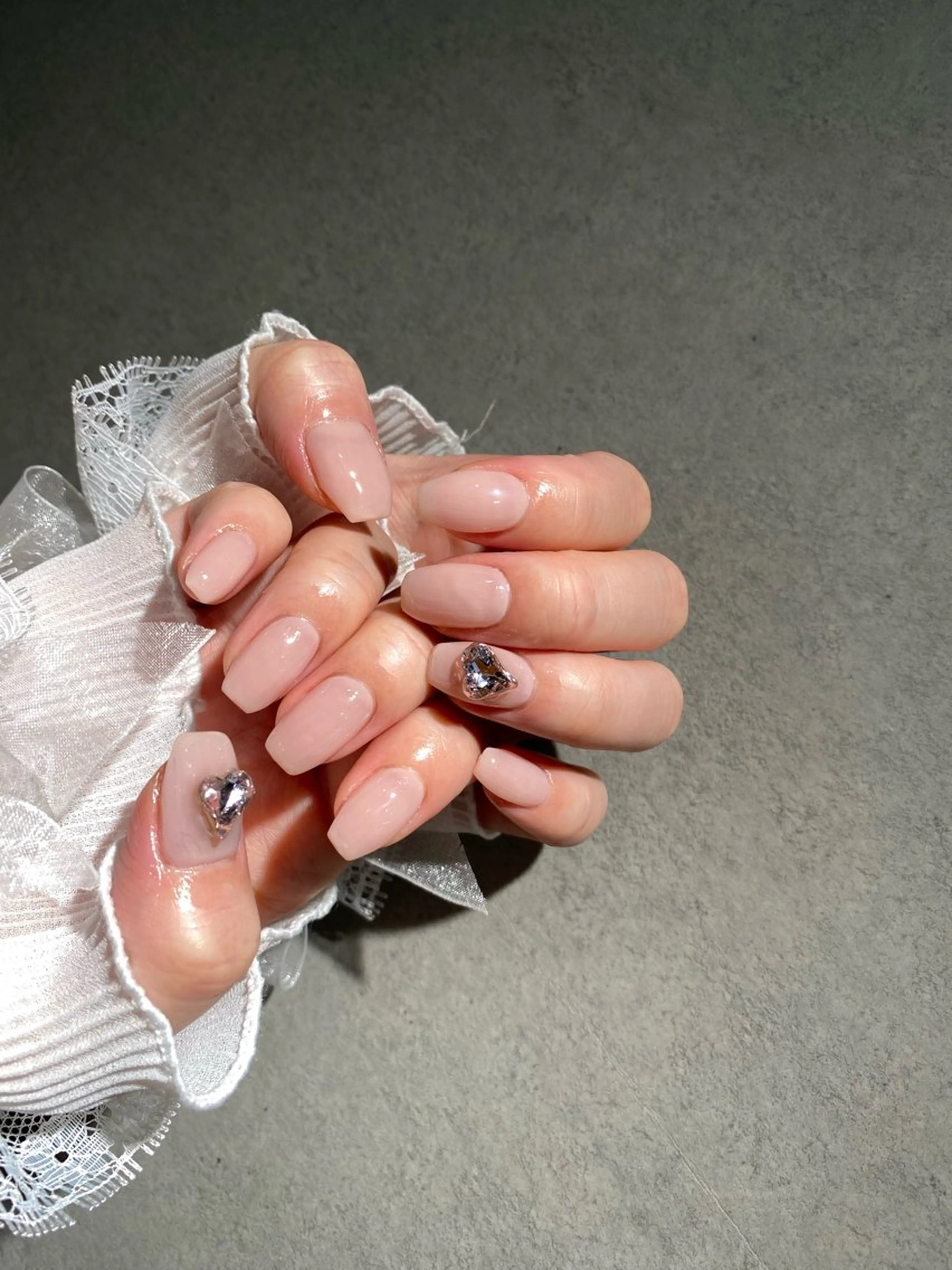 ネイル I-nailロング /ワンホン/キラキラのネイルデザイン