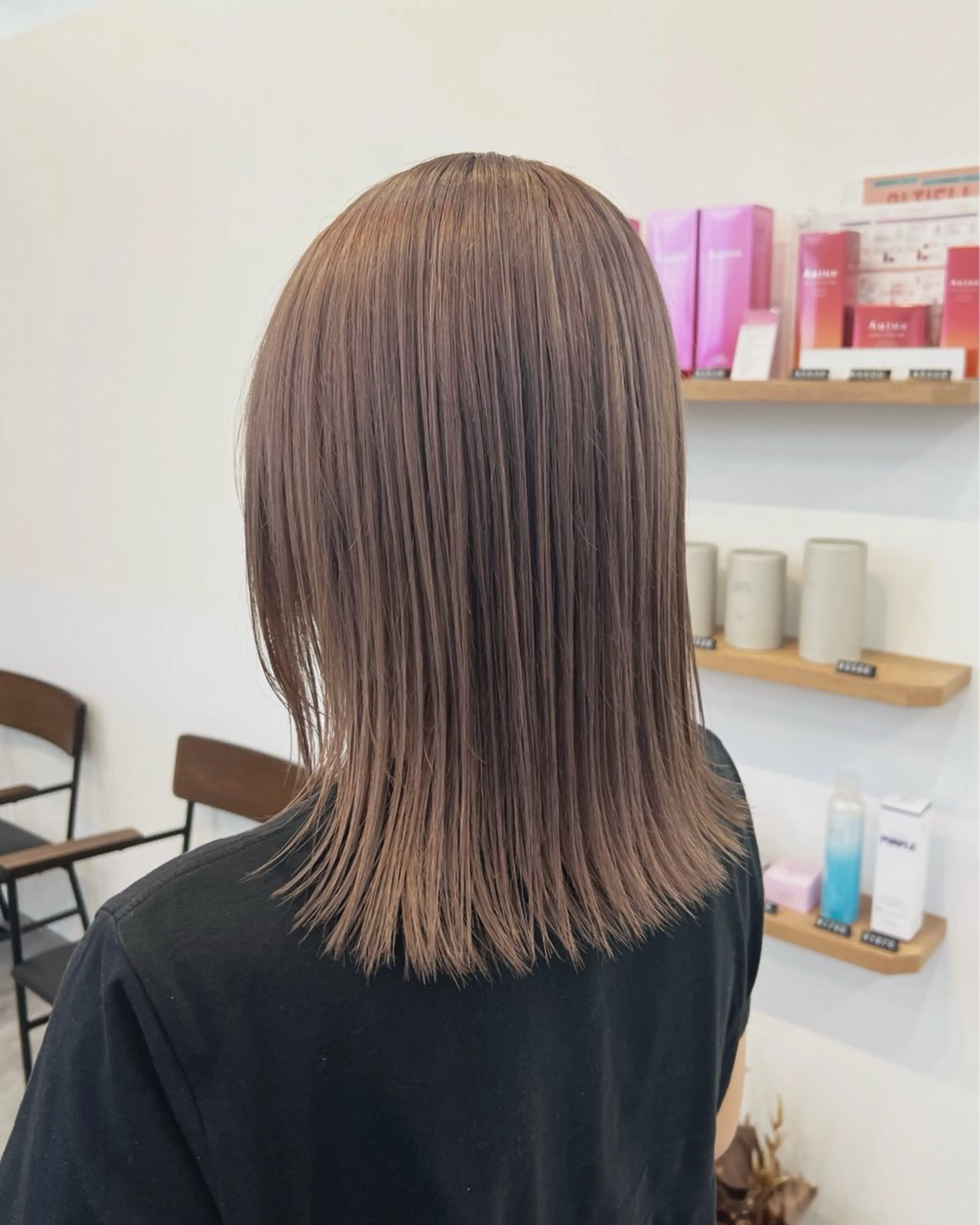 ミディアム カラー ベージュカラー ミルクティーベージュ カット ヘアカラー トリートメント ✨NOMAD印西✨ 黒川勇輝のヘアスタイル