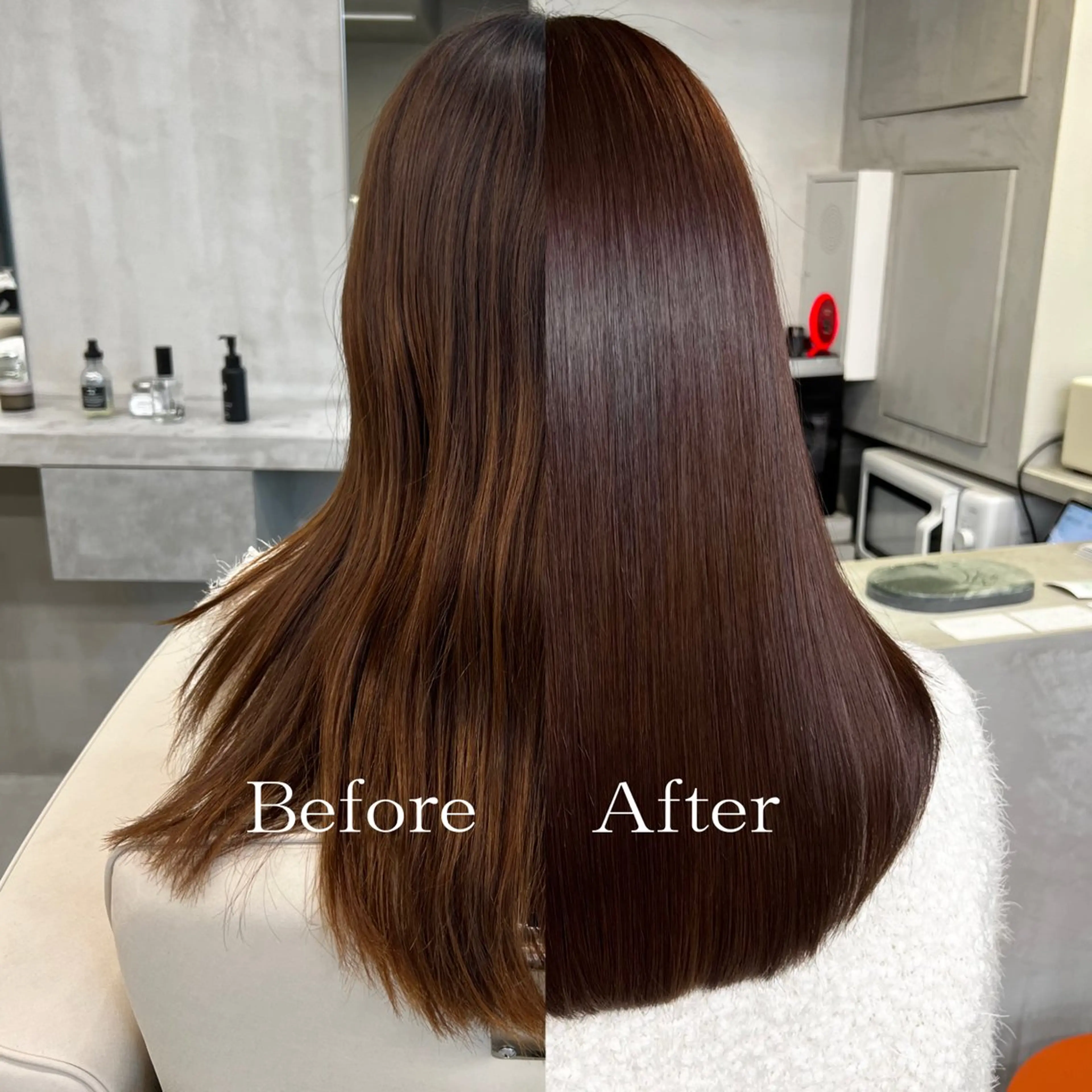 セミロング カット トリートメント ヘッドスパ カット無料/髪質改善 髪質根本改善/艶髪のヘアスタイル