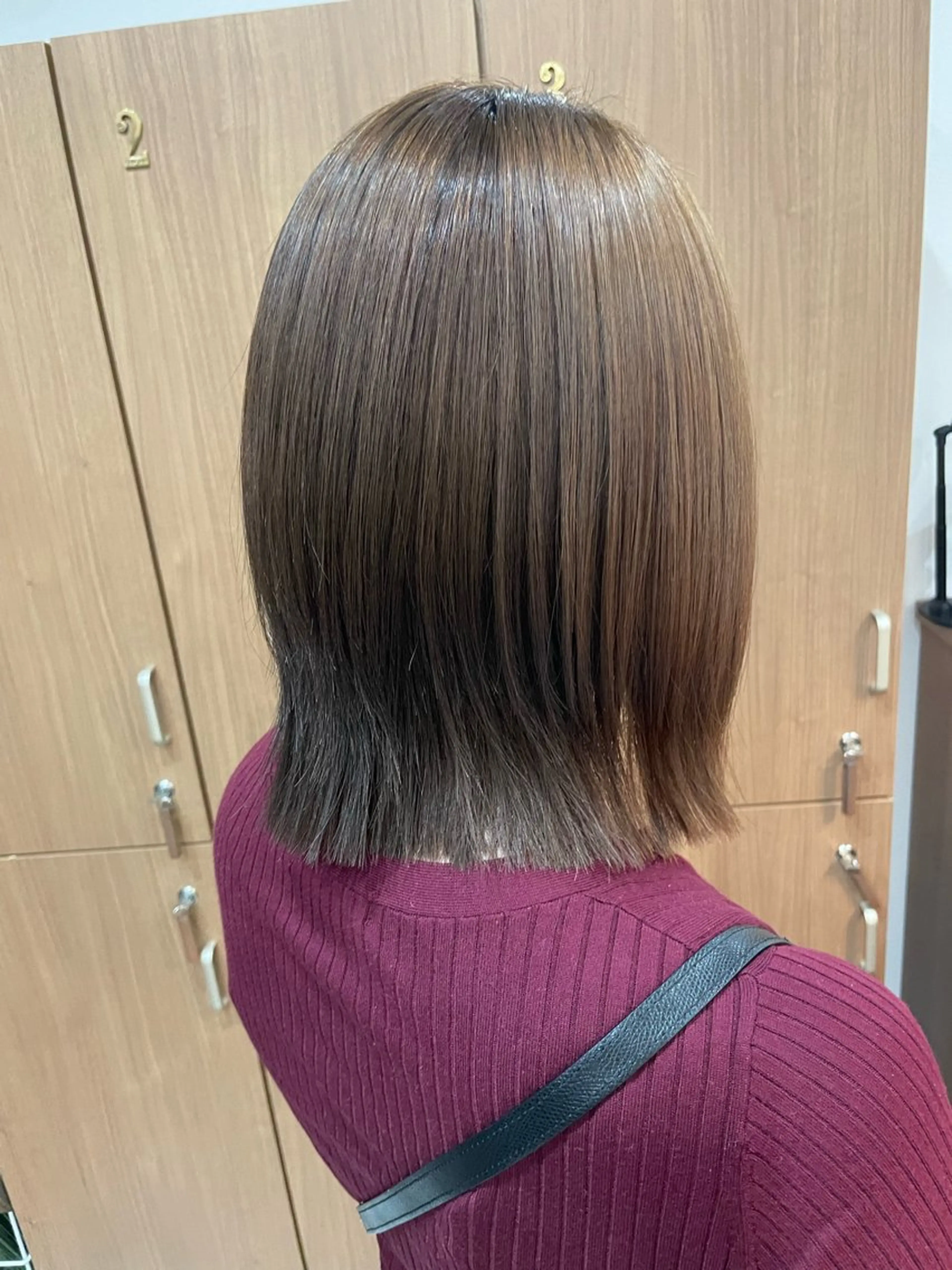 ミディアム 縮毛矯正 トリートメント 鈴木 梨瑚のヘアスタイル