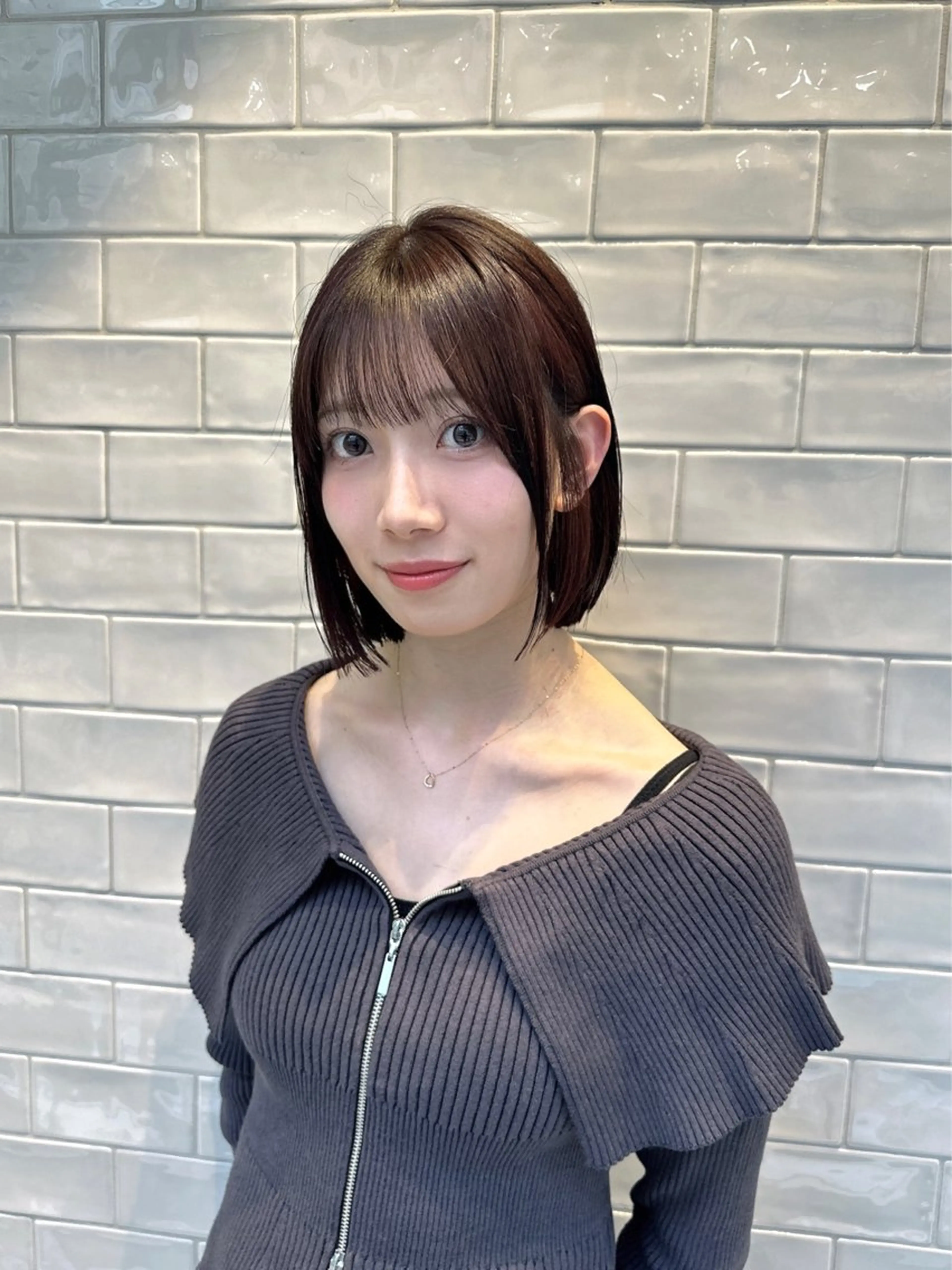 ショート カラー ブリーチ ブラウンカラー ブリーチなしカラー ボブ LUMO所属・矢野 晃平のヘアスタイル