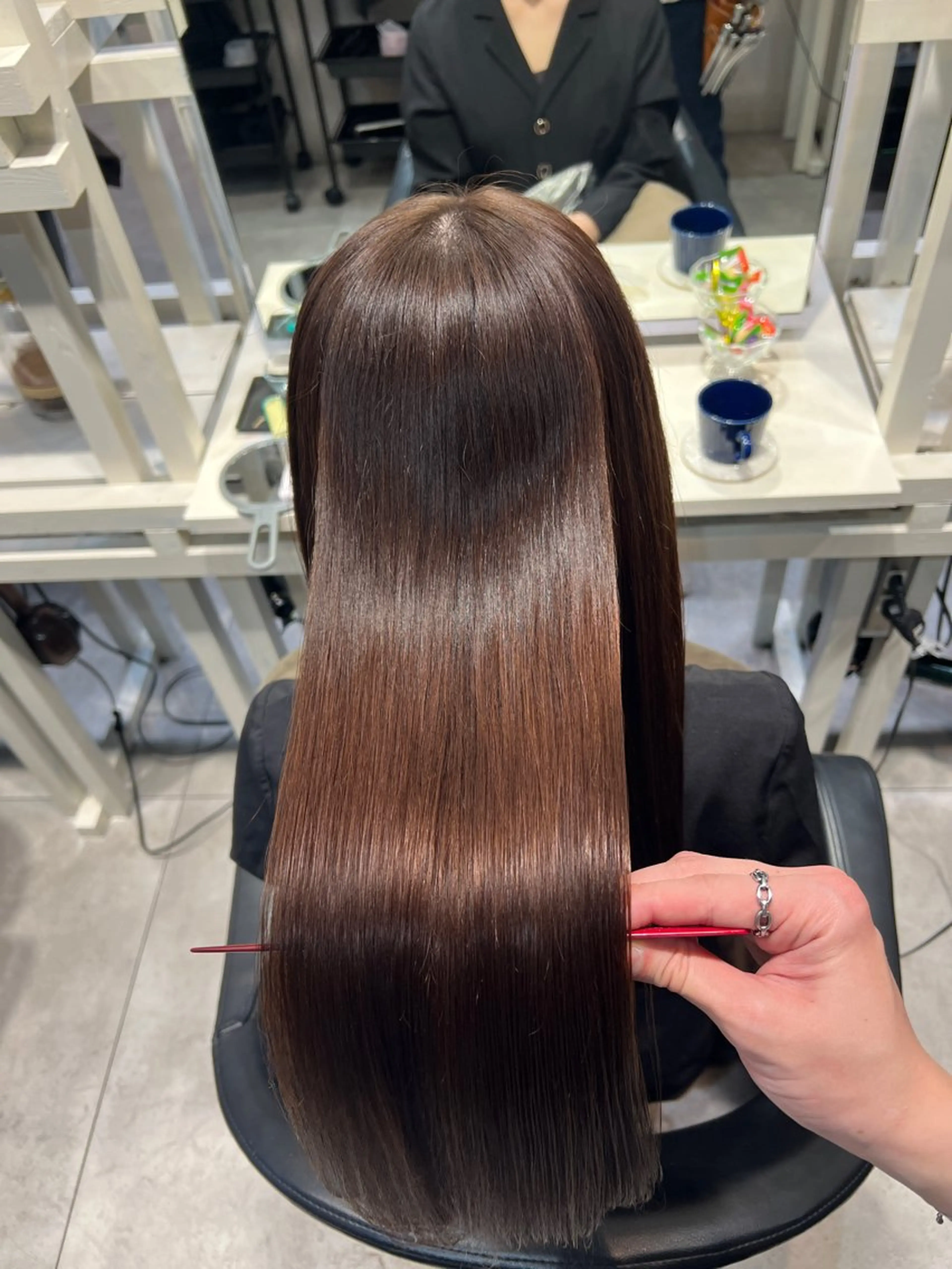 ロング カット ヘアカラー トリートメント 透明感カラー/恵比寿 /レイヤーカット大場のヘアスタイル