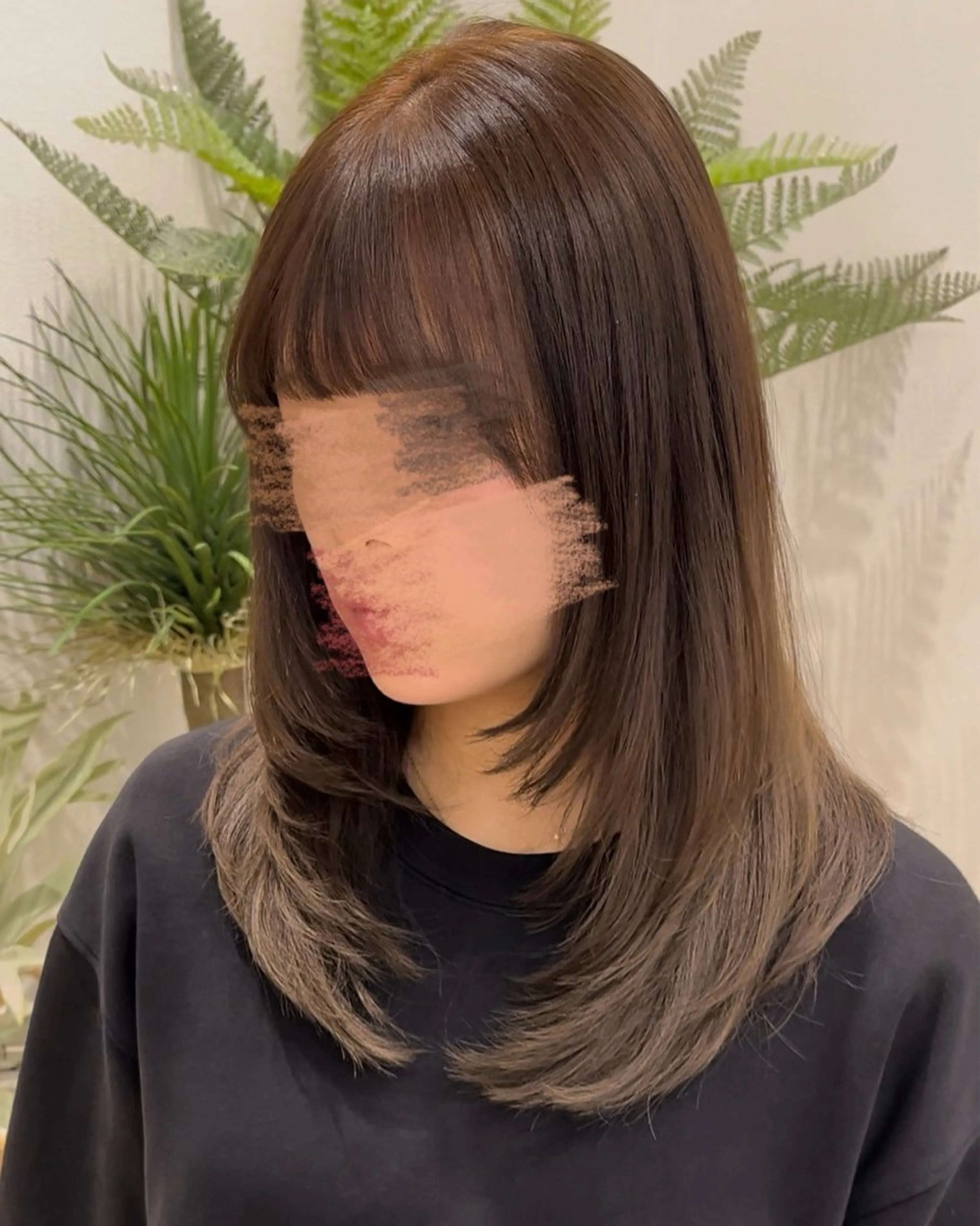 レイヤーカット➕カラーの写真