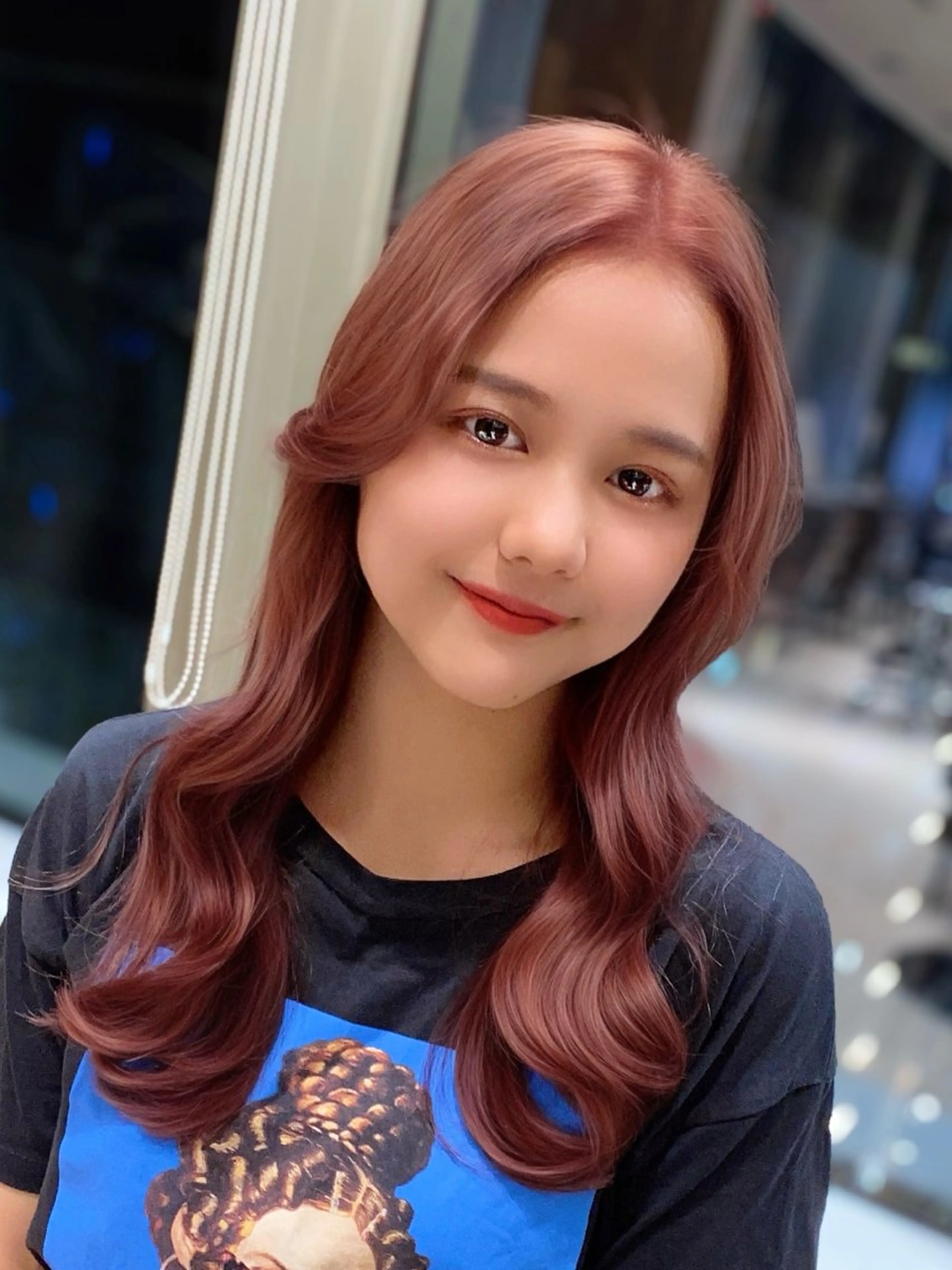 ミディアム カラー カット トリートメント 顔まわりの神様✨ 透明感カラー藤嶋秀幸のヘアスタイル