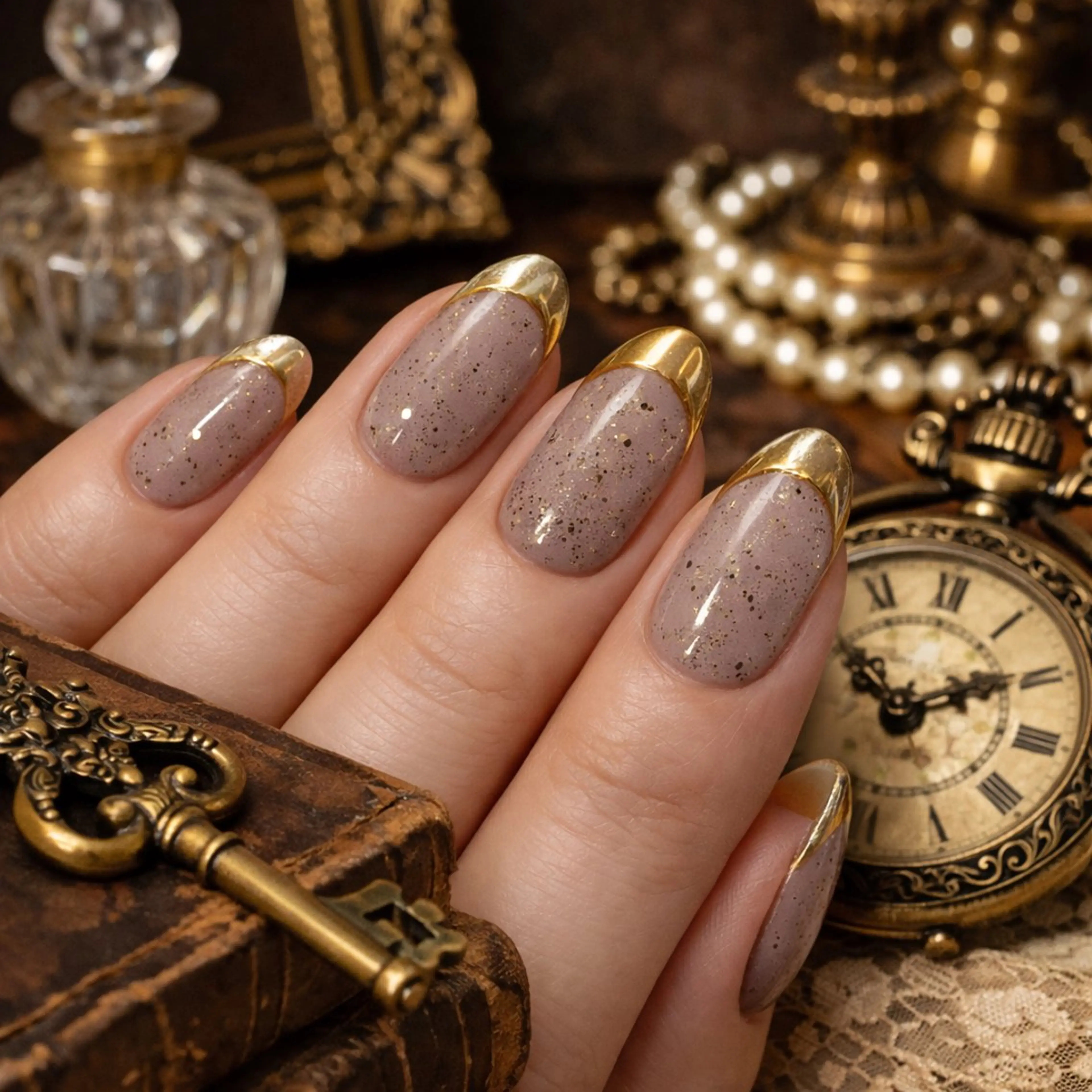 ネイル アートネイル ゴールド ハンドネイル Roger 舞のネイルデザイン