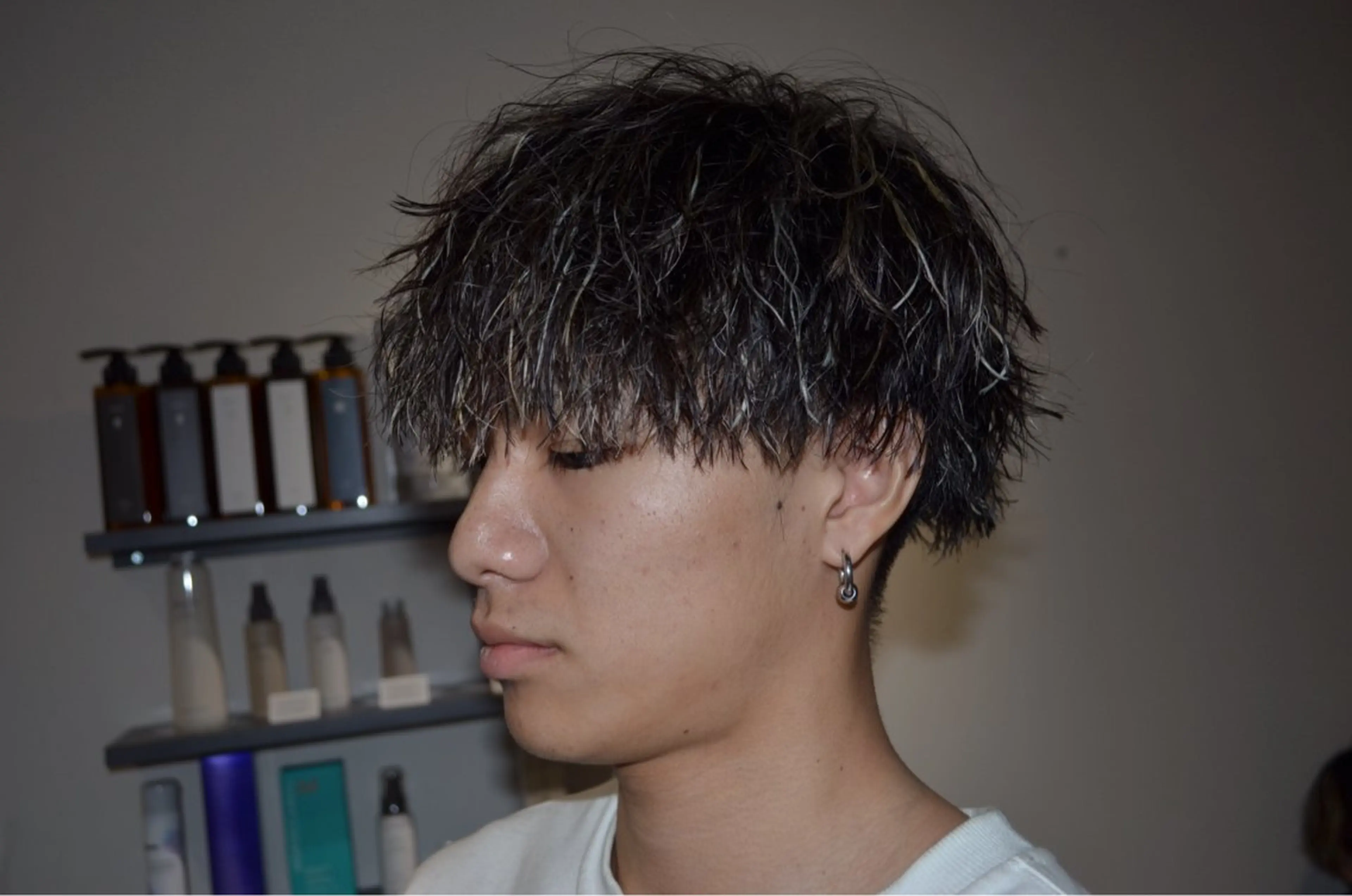 カット＋フェードカット＋ツイストスパイラルパーマの写真