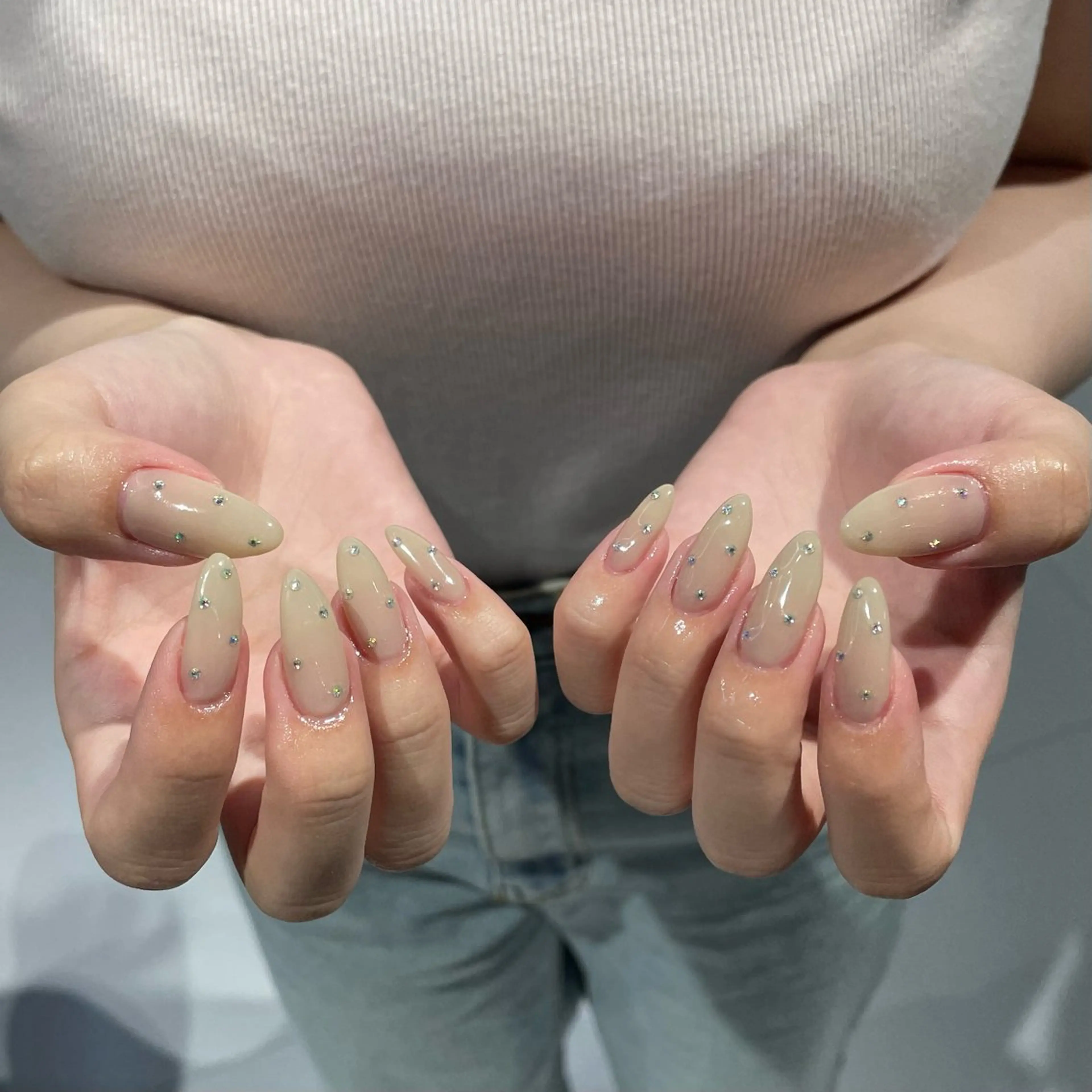 ネイル ストーンネイル ハンドネイル M.wish Yukinaのネイルデザイン