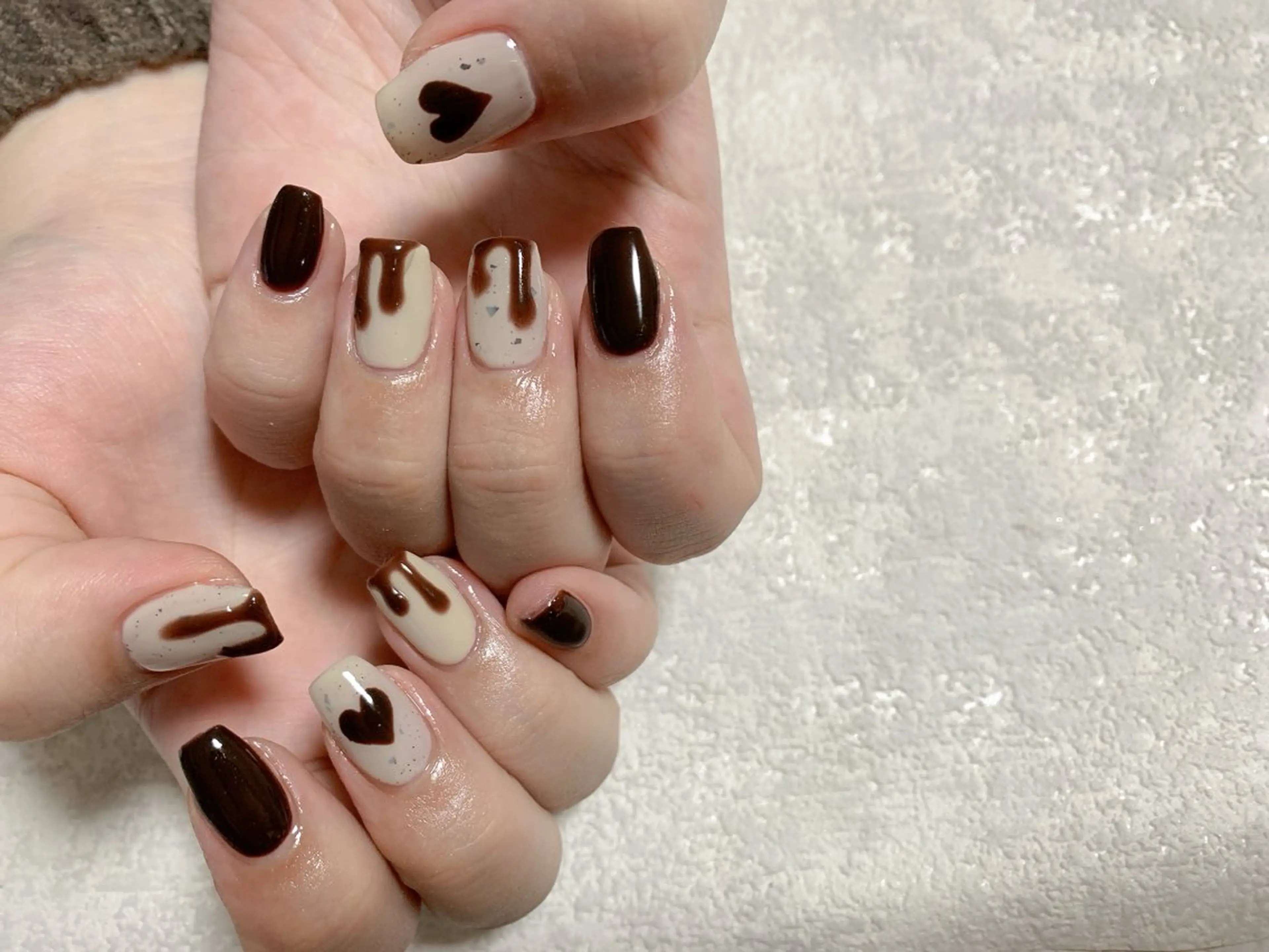 ネイル ジェルネイル 韓国ネイル メンズネイル パラジェル バレンタイン kiki nail たまプラーザのネイルデザイン